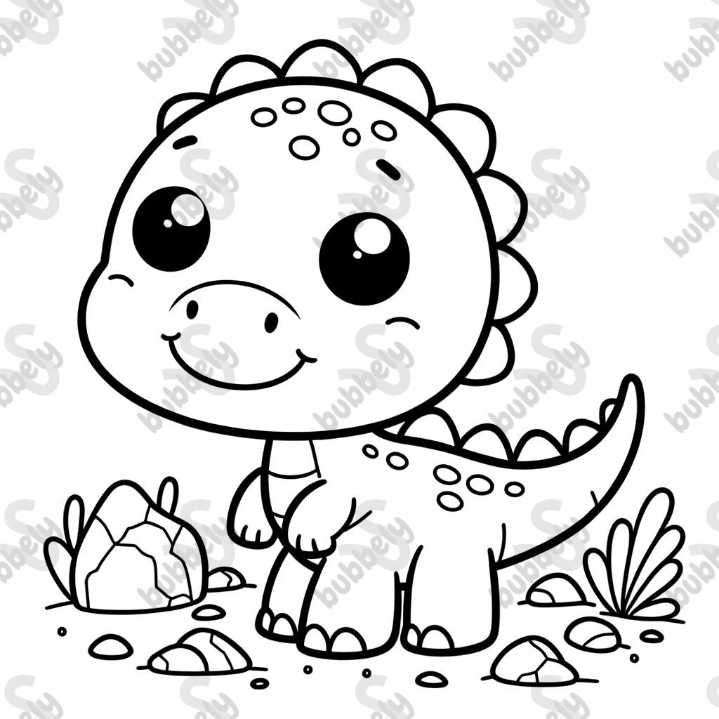 Ein sehr einfacher Dinosaurier mit so wenig Details wie möglich und ohne Hintergrund Ein sehr einfacher Dinosaurier mit so wenig Details wie möglich und ohne Hintergrund