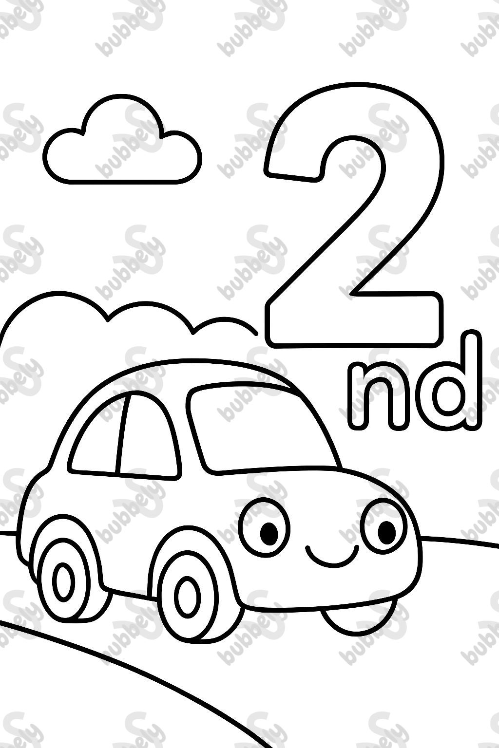 Tarjeta de cumpleaños para un niño amante de los coches de 2 años Tarjeta de cumpleaños para un niño amante de los coches de 2 años