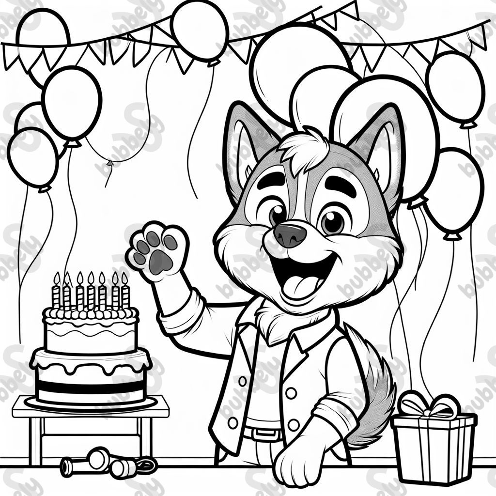 Perro husky macho en una fiesta de cumpleaños. Perro husky macho en una fiesta de cumpleaños.