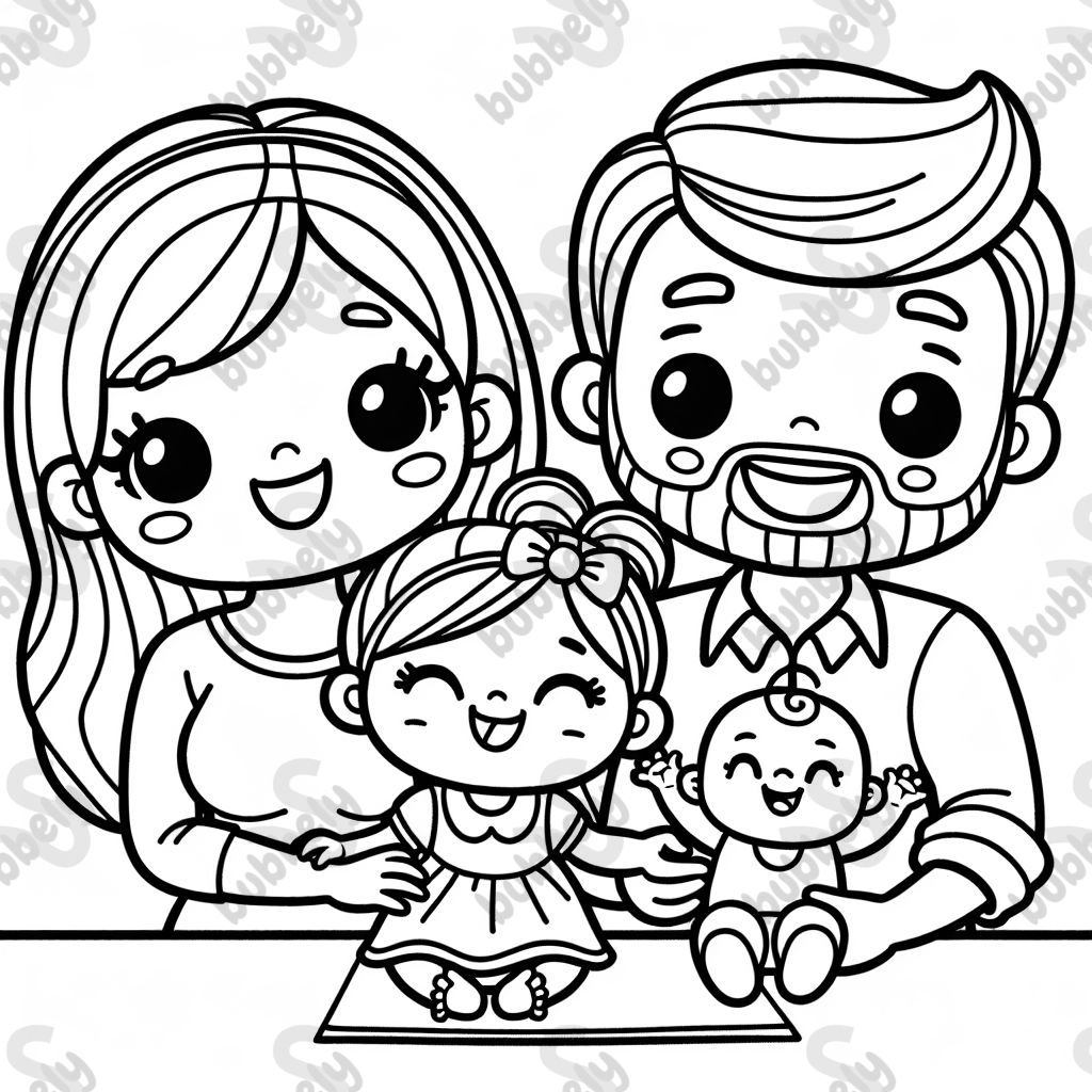a family with father, mother, child, and baby a family with father, mother, child, and baby