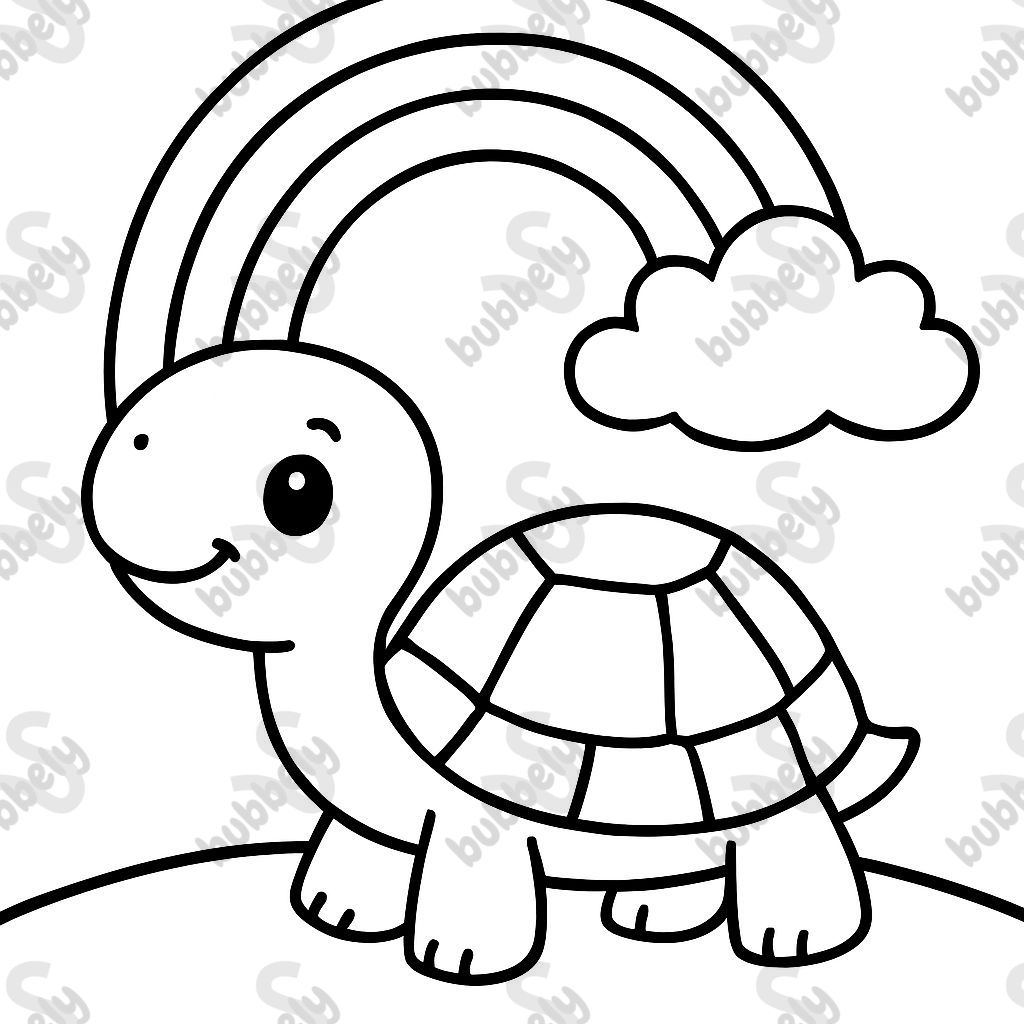 Arcoíris y tortuga Arcoíris y tortuga