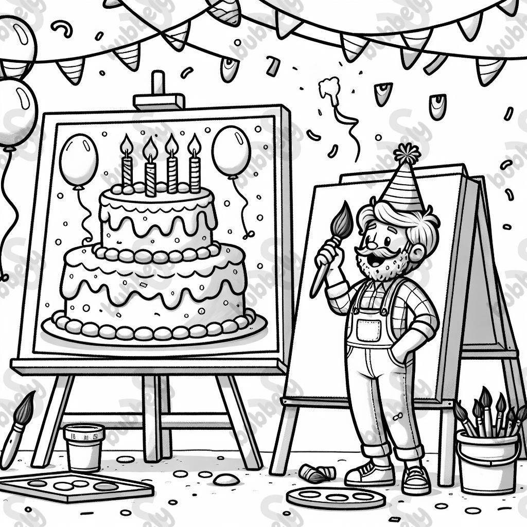 Un pintor en un cumpleaños Un pintor en un cumpleaños
