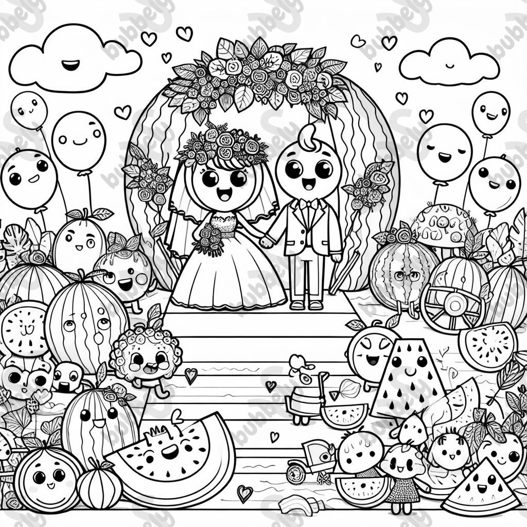 Boda de sandía y naranja. Boda de sandía y naranja.