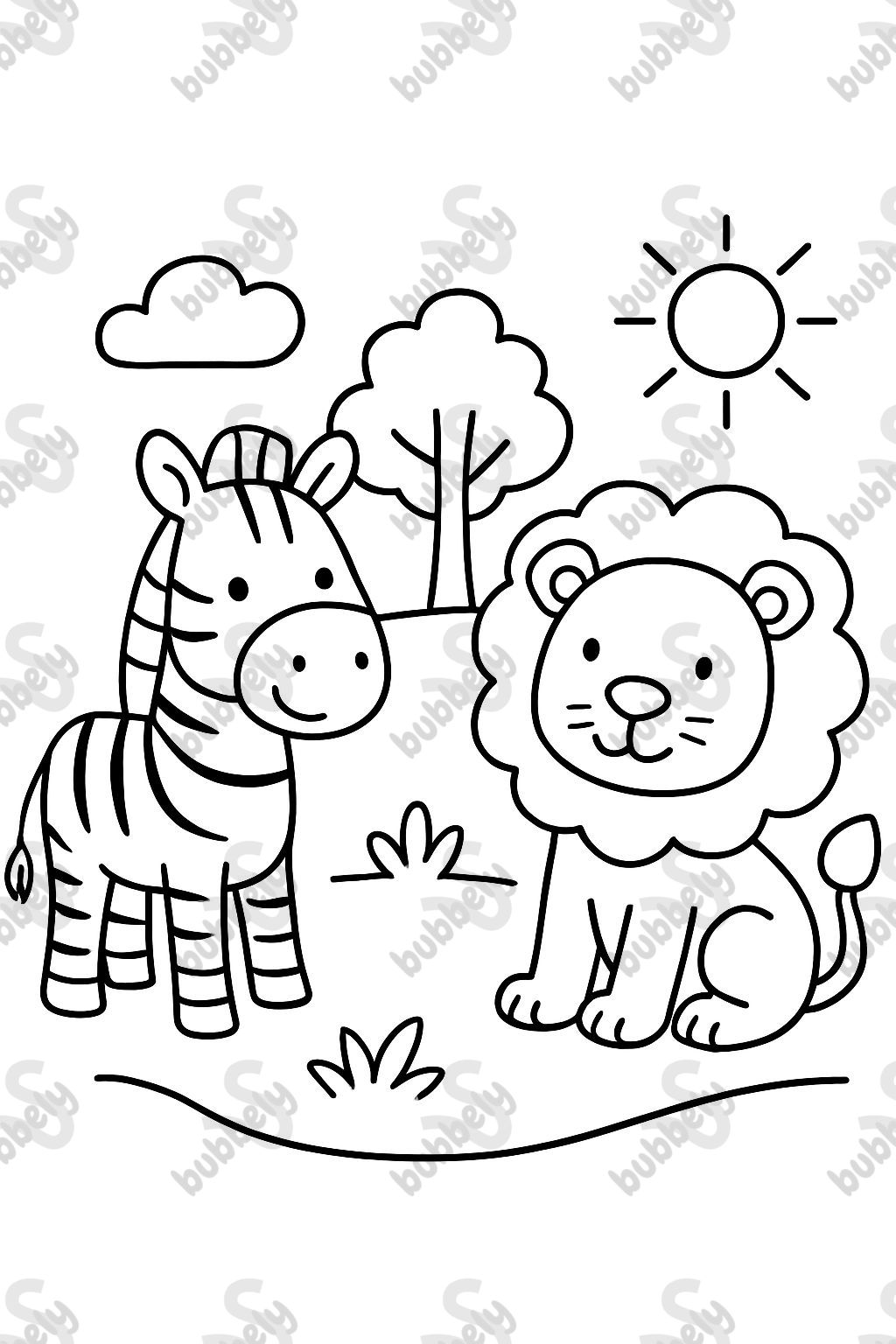 a zebra and a lion a zebra and a lion