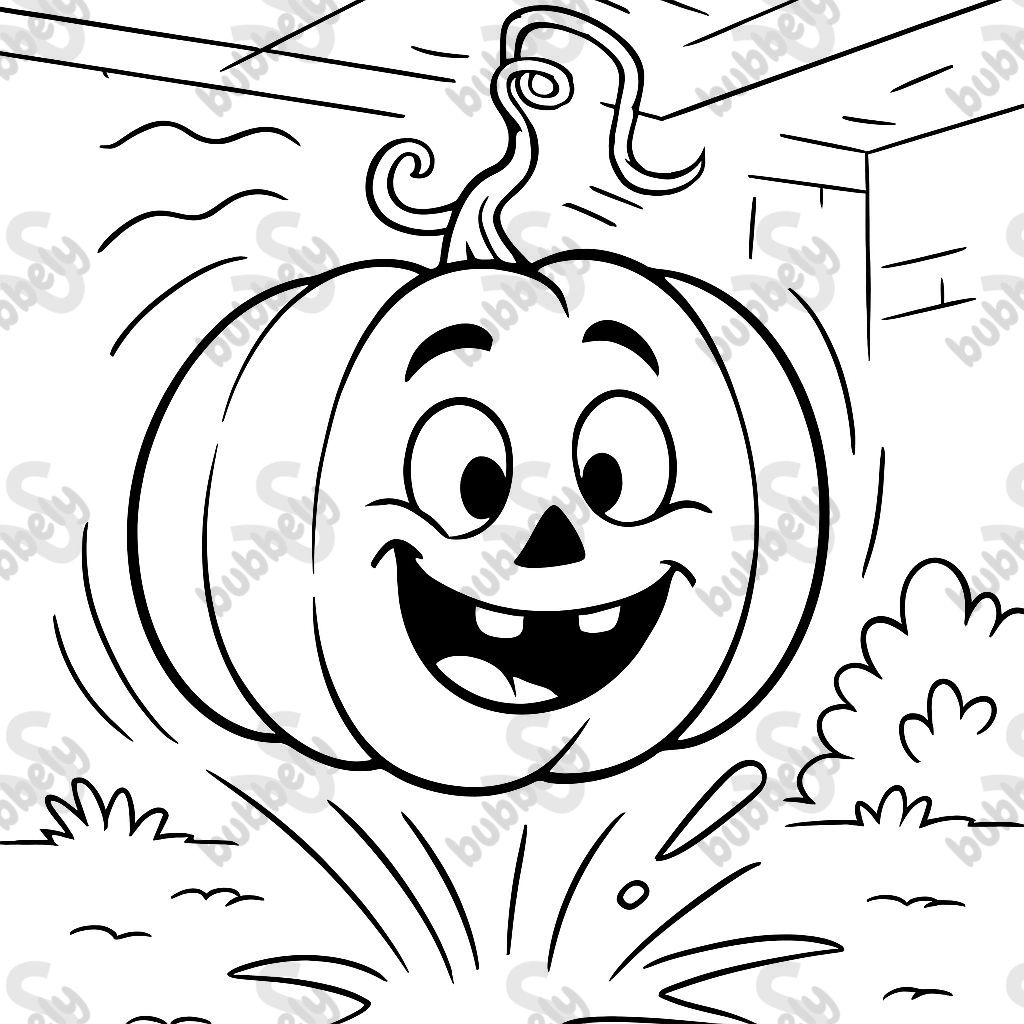 a pumpkin hanging from the ceiling and just about to fall a pumpkin hanging from the ceiling and just about to fall