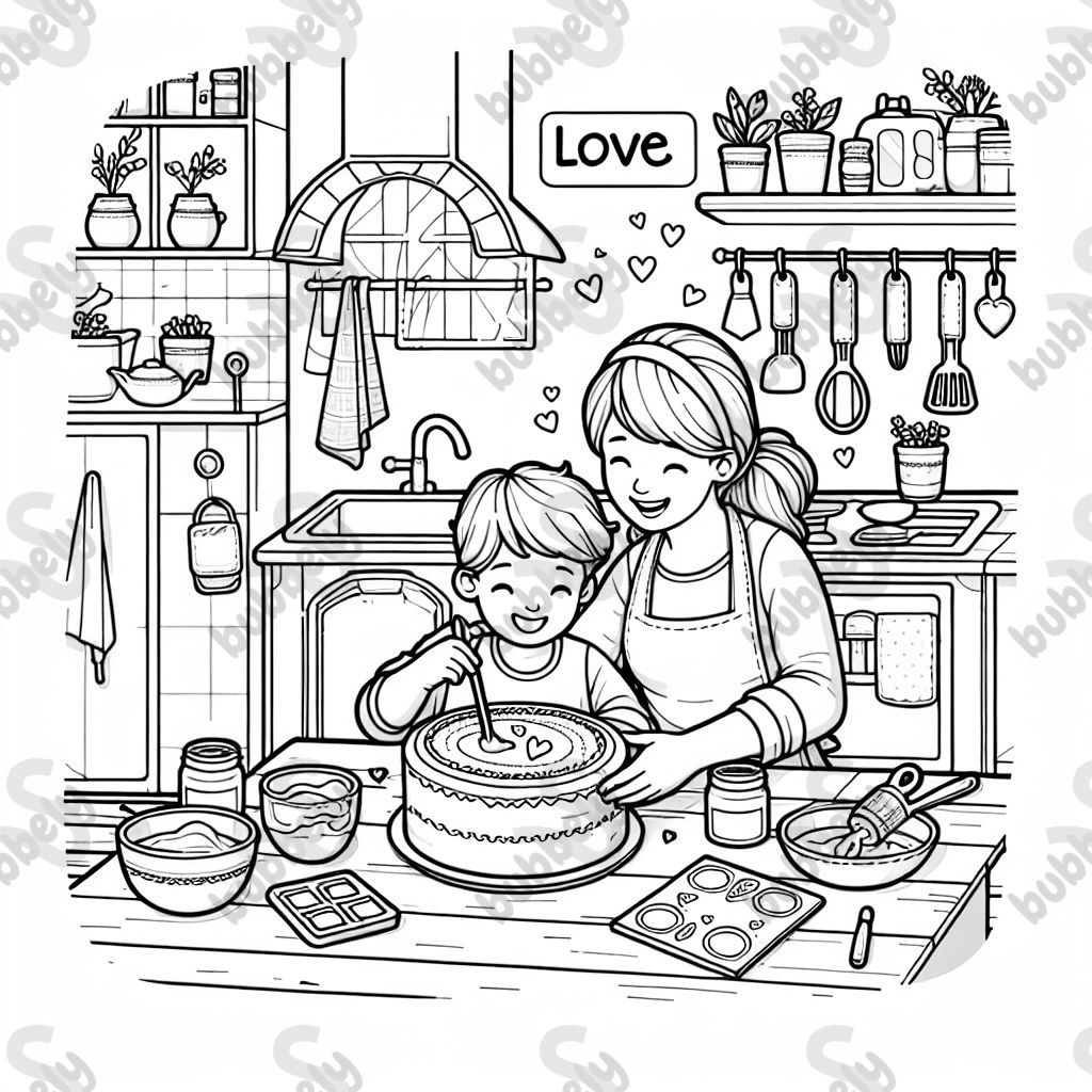 eine Zeichnung mit meiner Mama und mir. Es sollte "Liebe" geschrieben stehen. Ich würde gerade einen Kuchen backen. eine Zeichnung mit meiner Mama und mir. Es sollte "Liebe" geschrieben stehen. Ich würde gerade einen Kuchen backen.