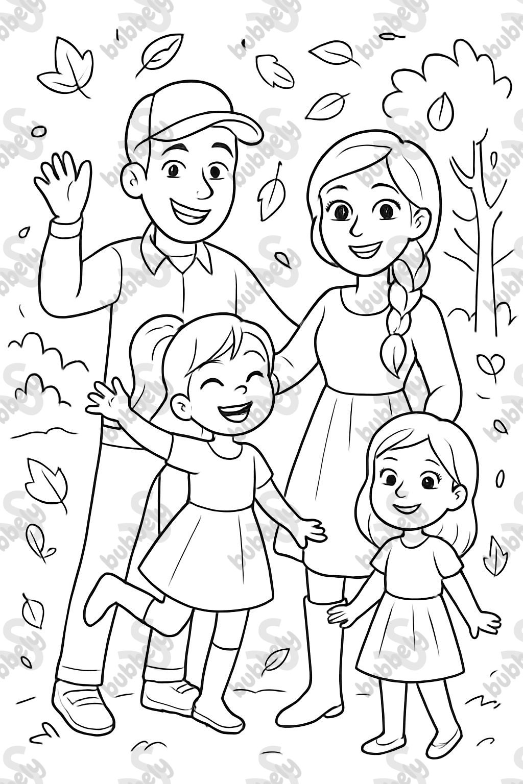 Familienfoto im Herbst mit einem Vater in einer Baseballmütze, langärmeliger Kleidung und Jeans. Eine sehr hübsche Mutter mit langen Haaren in einem Zopf, hübschen Augen mit langen Wimpern, einem fließenden schönen Kleid und kniehohen Stiefeln. Ein 6-jähriges Mädchen mit einem Pferdeschwanz und Kleid, und ein 3-jähriges Mädchen mit offenen Haaren und in einem Kleid. Familienfoto im Herbst mit einem Vater in einer Baseballmütze, langärmeliger Kleidung und Jeans. Eine sehr hübsche Mutter mit langen Haaren in einem Zopf, hübschen Augen mit langen Wimpern, einem fließenden schönen Kleid und kniehohen Stiefeln. Ein 6-jähriges Mädchen mit einem Pferdeschwanz und Kleid, und ein 3-jähriges Mädchen mit offenen Haaren und in einem Kleid.