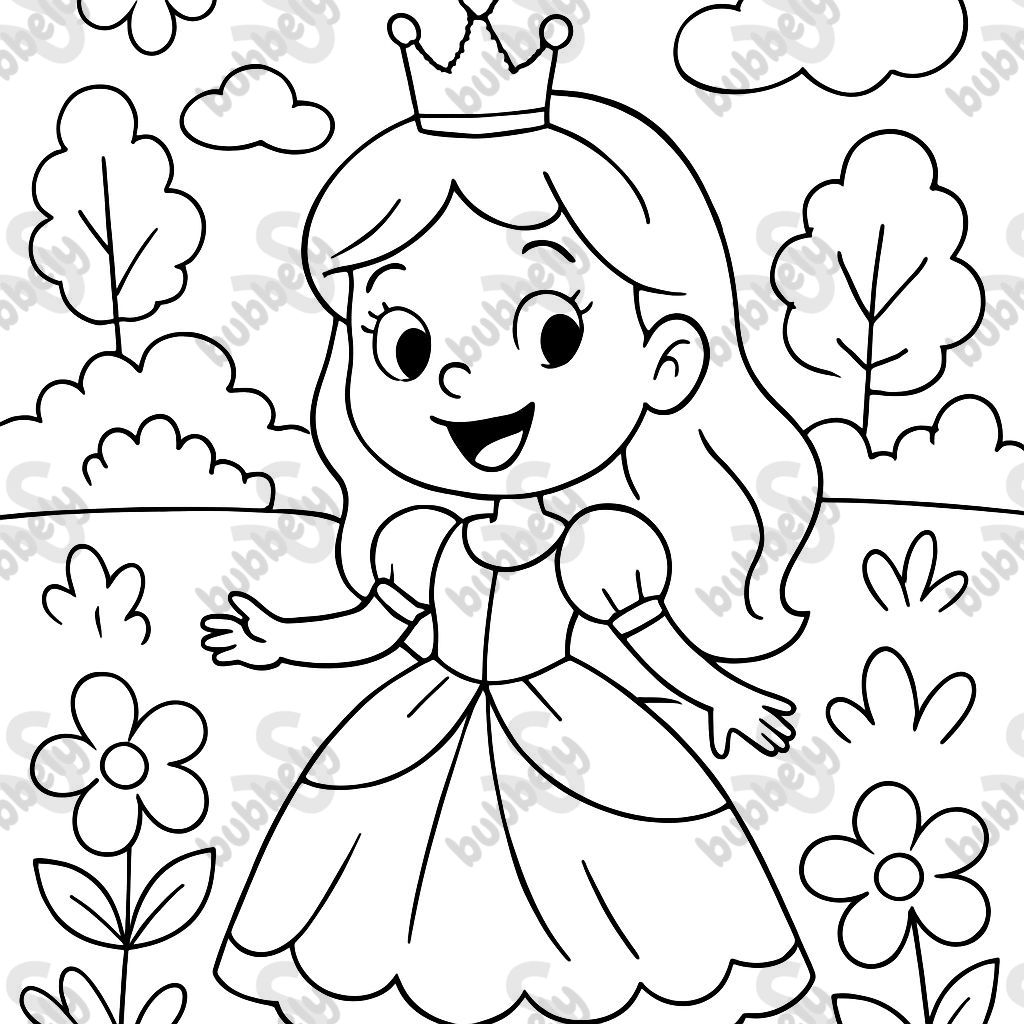 Prinzessin in einem Garten Prinzessin in einem Garten