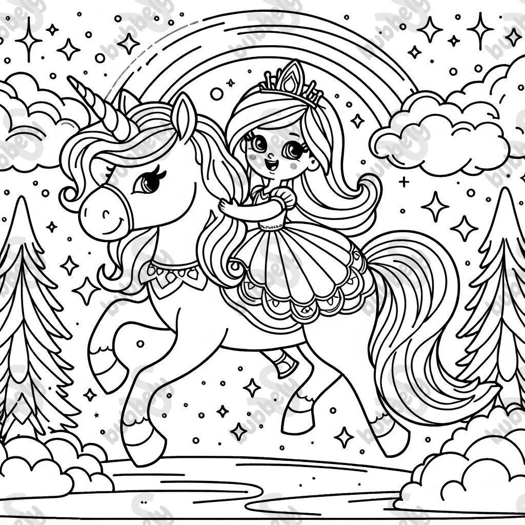 Elsa en un unicornio.