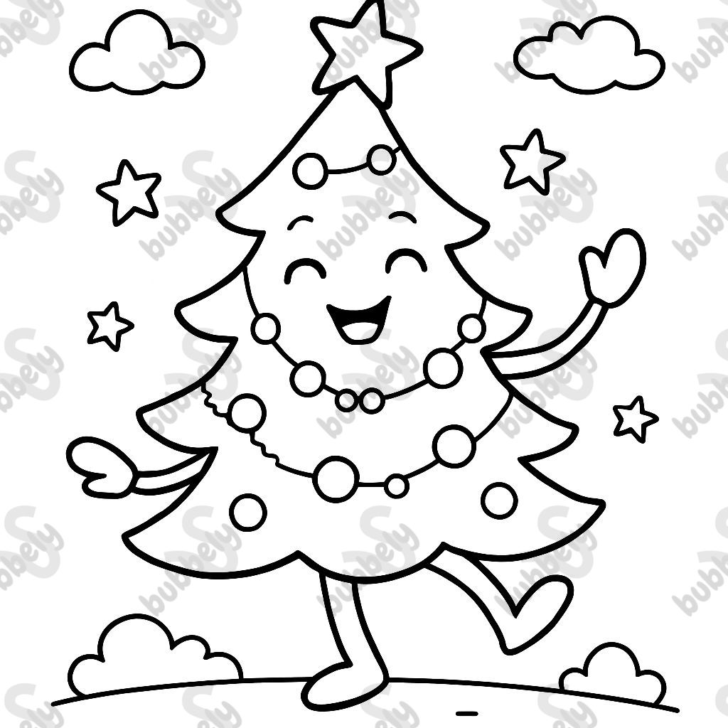 einen tanzenden Weihnachtsbaum einen tanzenden Weihnachtsbaum