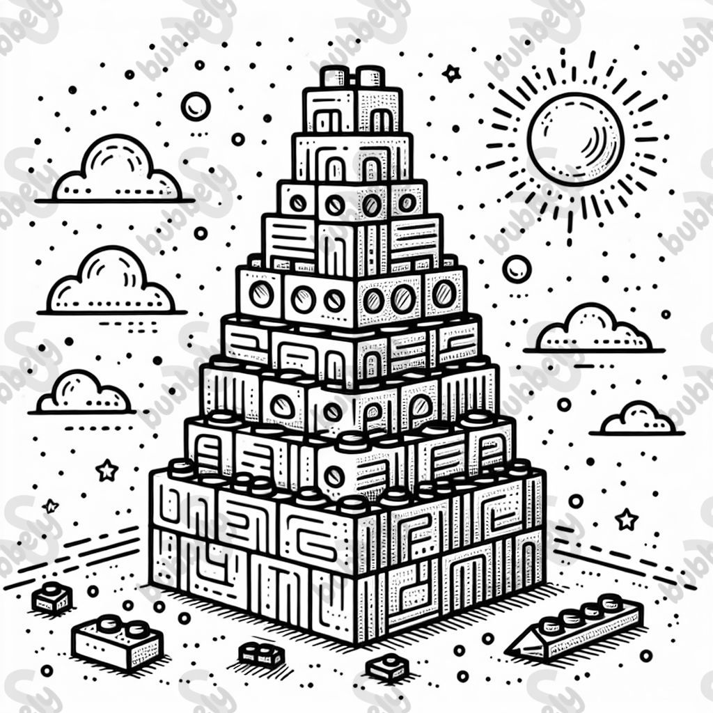 une tour faite de legos une tour faite de legos