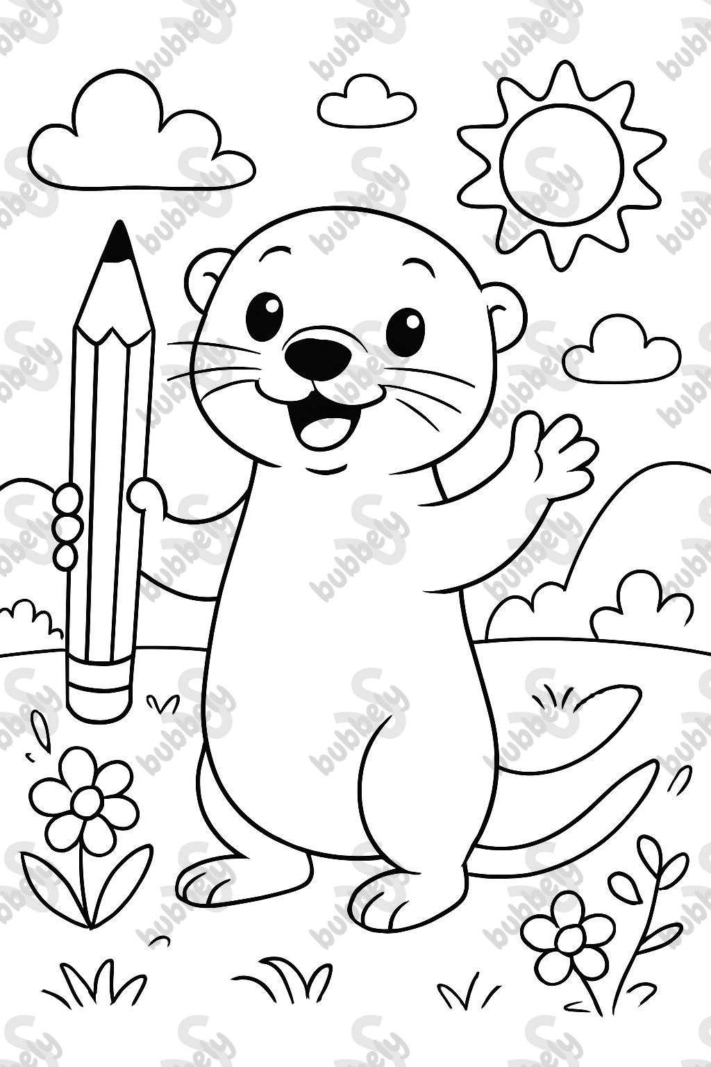 otter mit stift otter mit stift