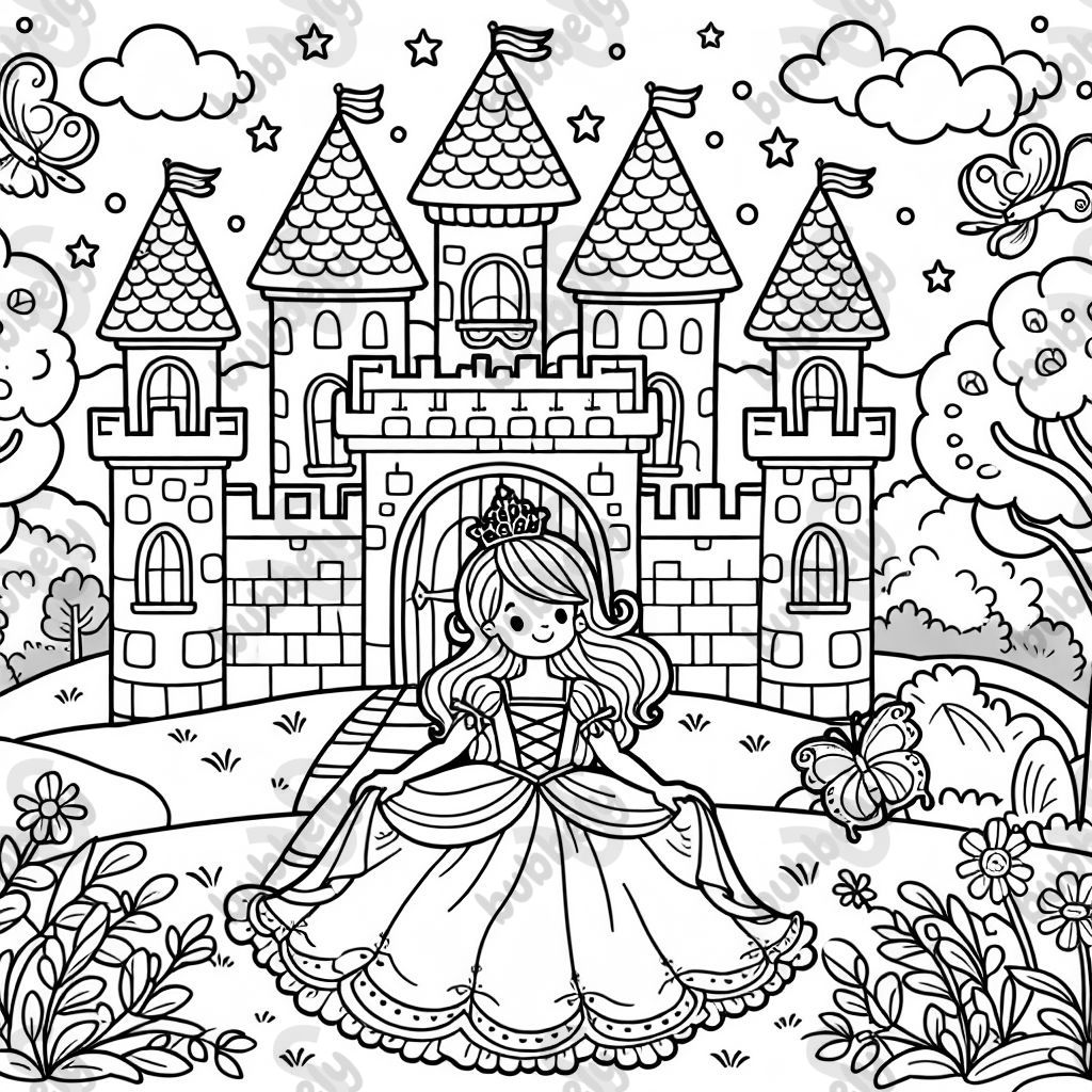 una princesa en un castillo