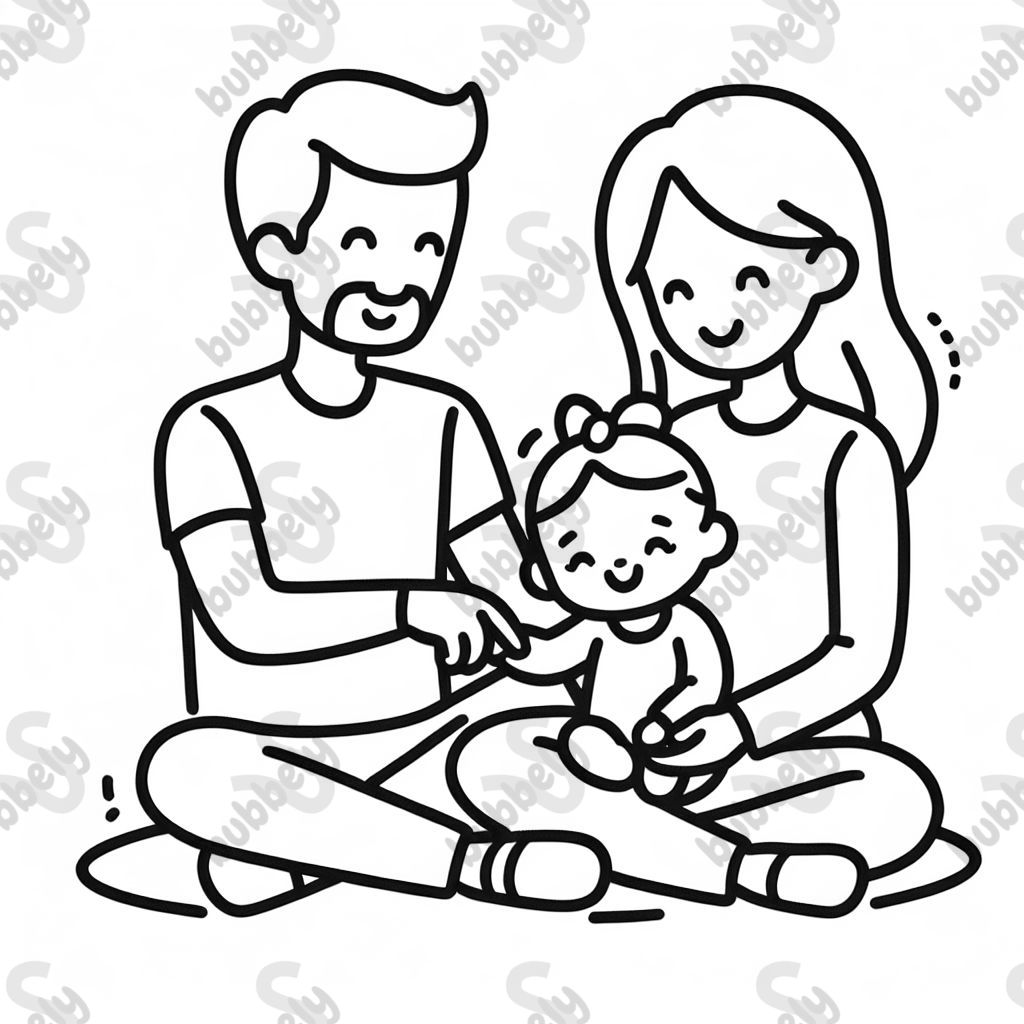 ein einfaches Bild von einem Vater und einer Mutter ein einfaches Bild von einem Vater und einer Mutter