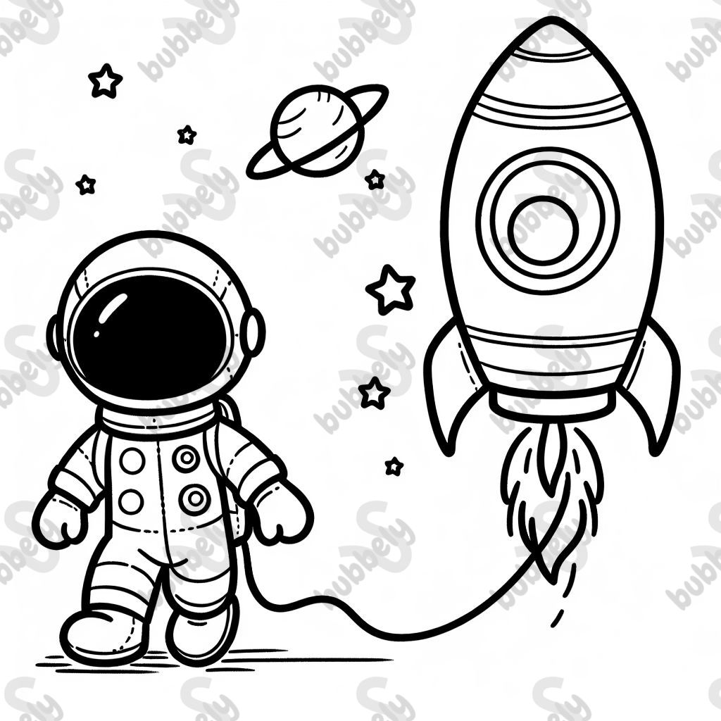 Un niño en un traje de astronauta caminando hacia un cohete. Un niño en un traje de astronauta caminando hacia un cohete.