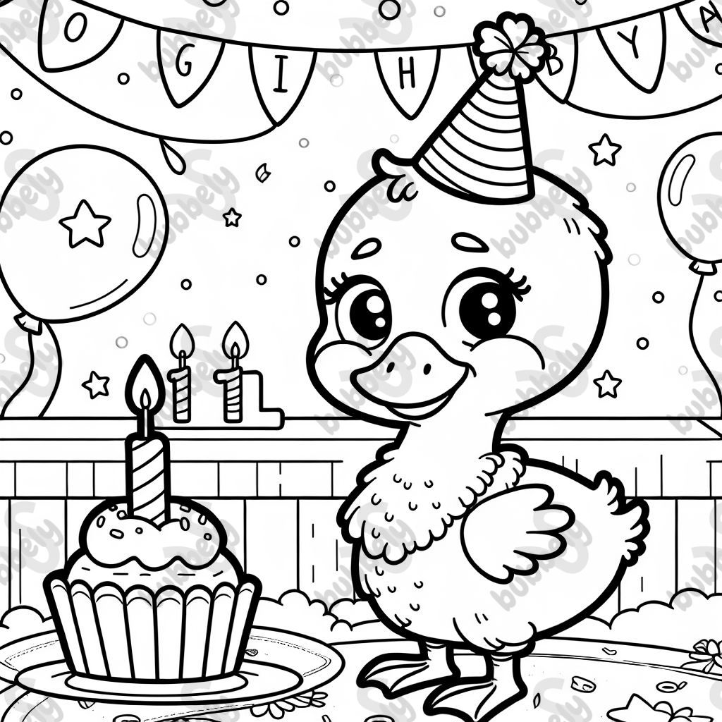 Le premier anniversaire d'Olivia oie ridicule Le premier anniversaire d'Olivia oie ridicule