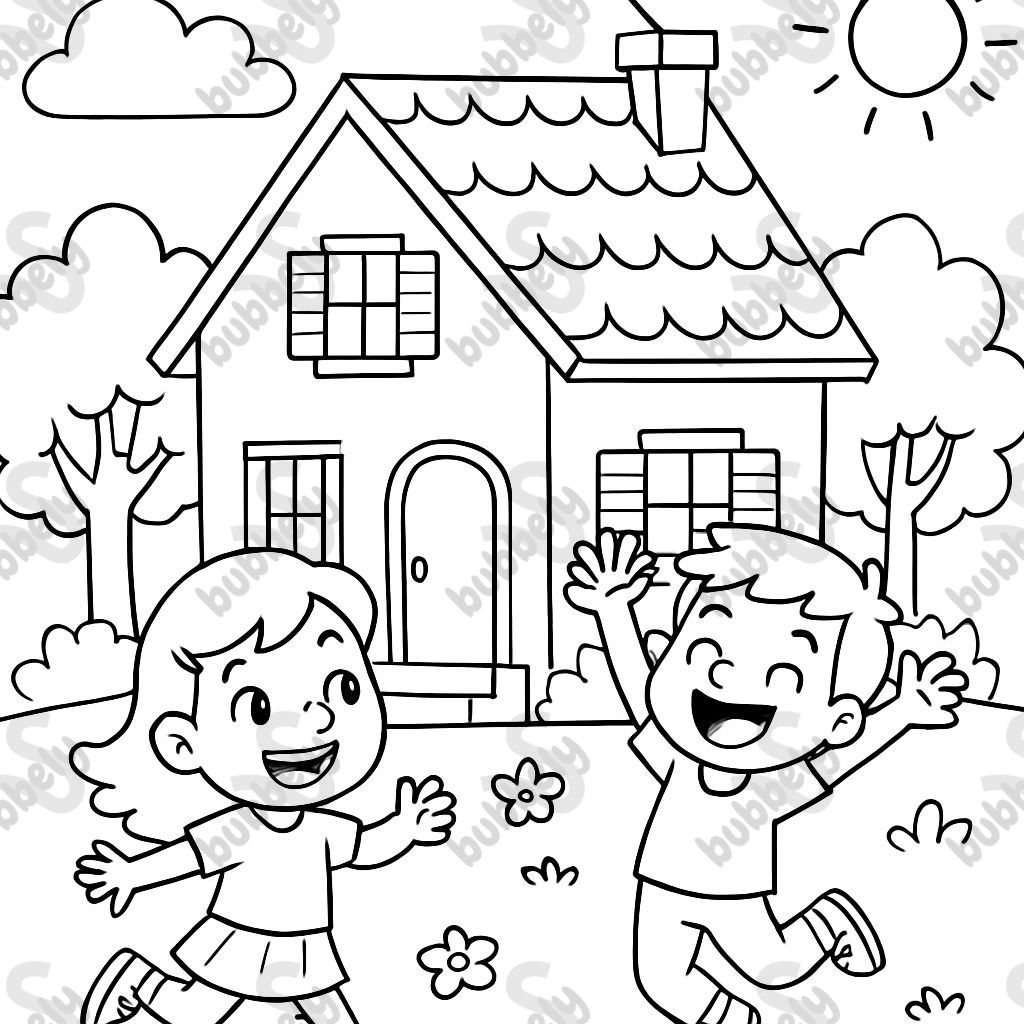 Une maison verte avec un toit jaune Une maison verte avec un toit jaune