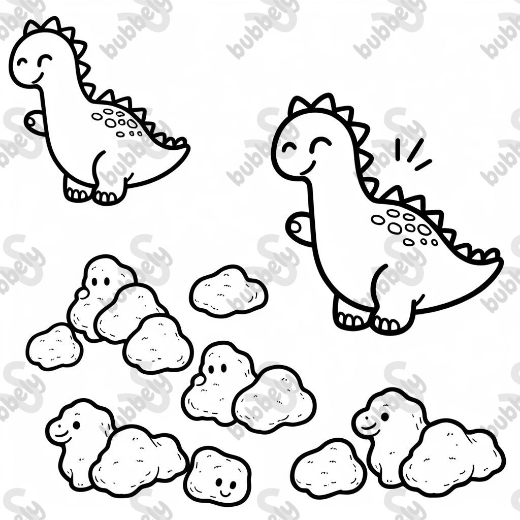 Nuggets de pollo dinosaurio Nuggets de pollo dinosaurio