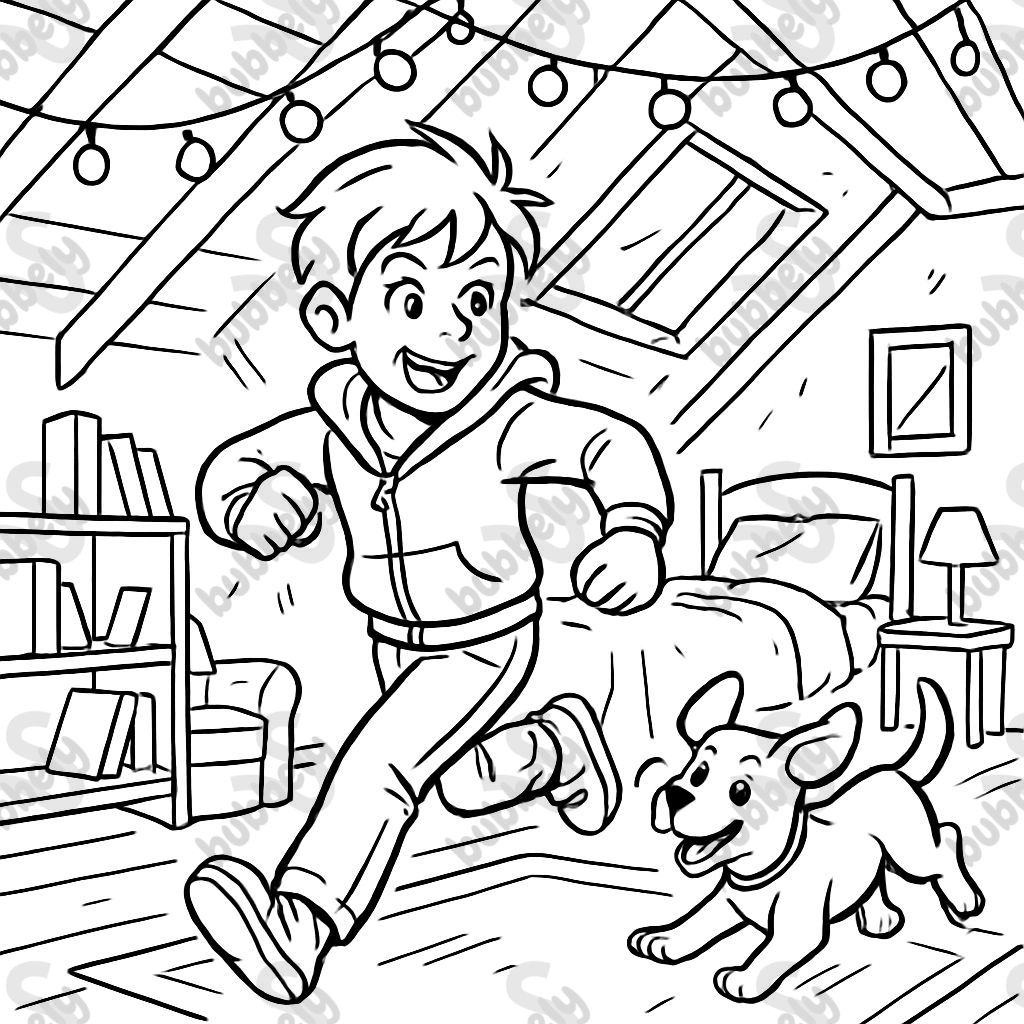 Confortable, Chambre sous les combles, Guirlande lumineuse Confortable, Chambre sous les combles, Guirlande lumineuse