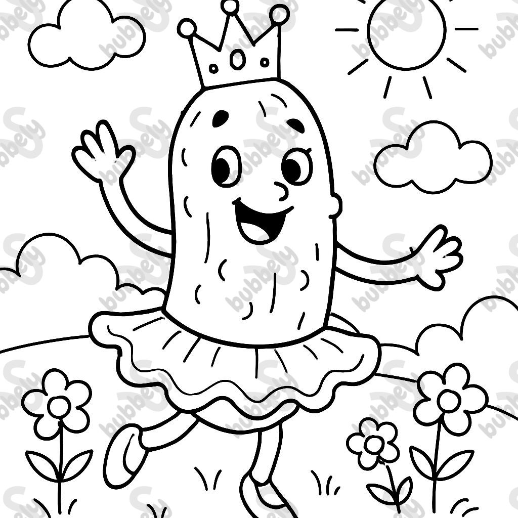 pepino en tutú y corona pepino en tutú y corona