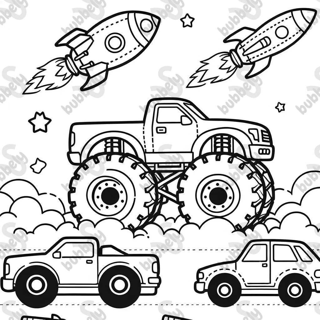 Monster truck y coches Monster truck y coches