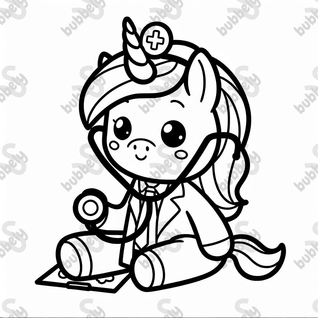 Une licorne en tant que docteur Une licorne en tant que docteur