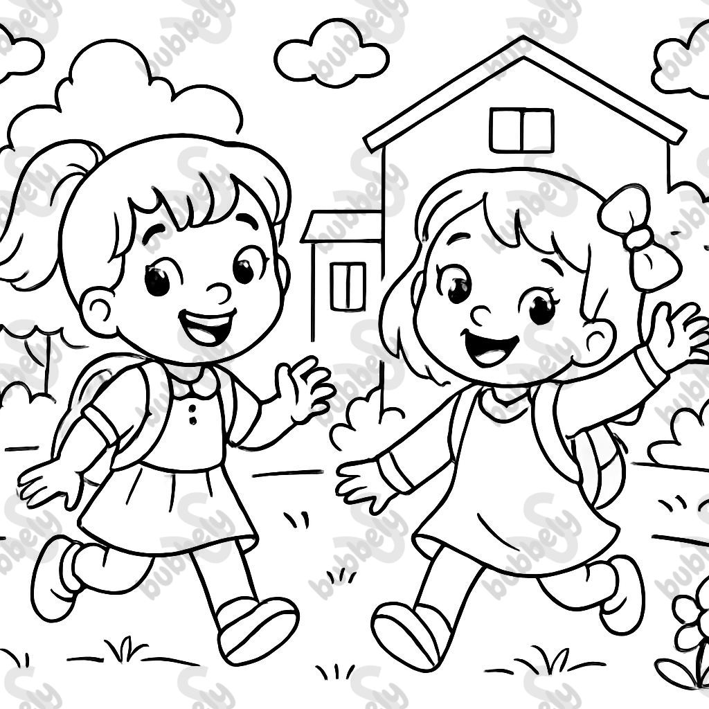 2 kleine Mädchen im Kindergarten 2 kleine Mädchen im Kindergarten