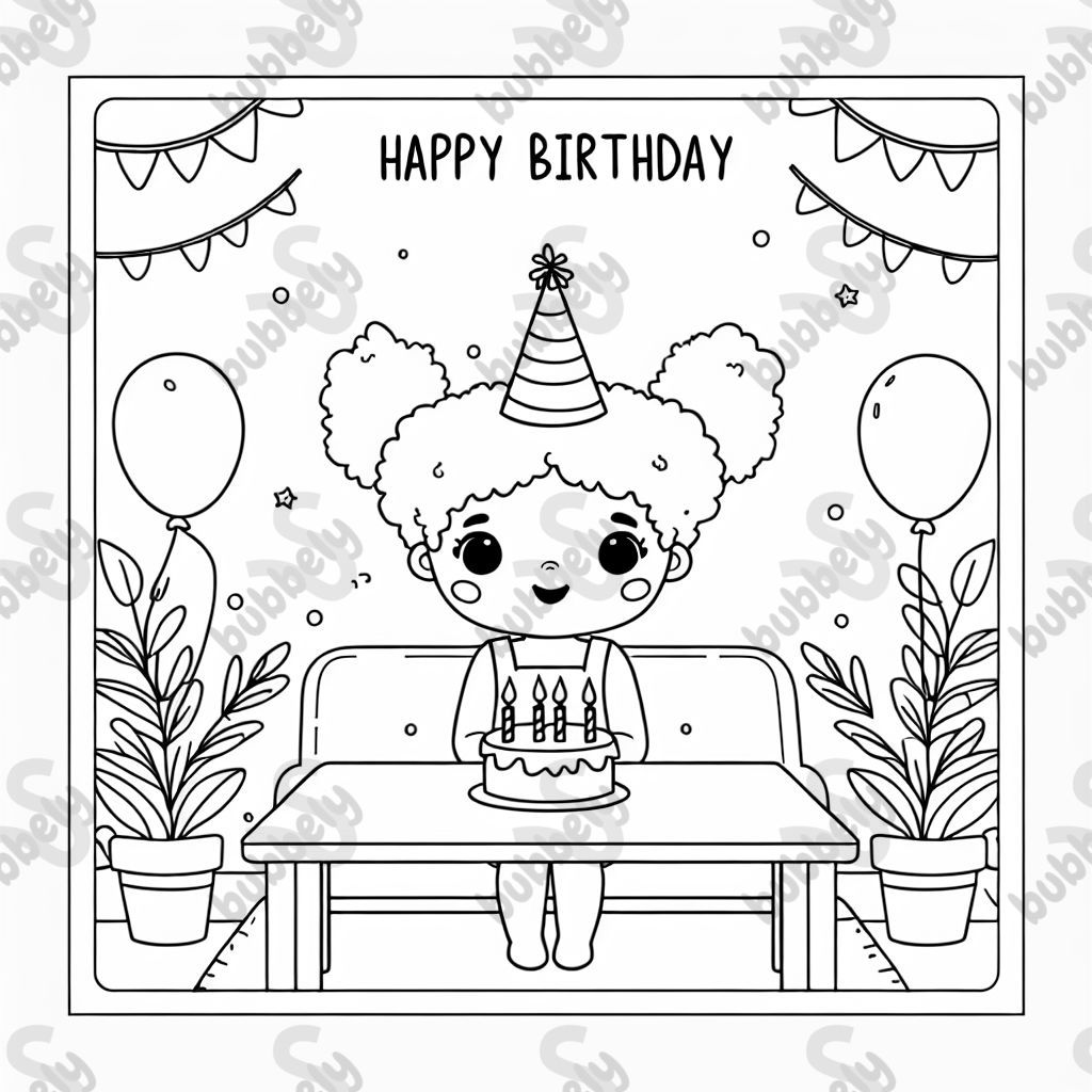 Cumpleaños de niña negra Cumpleaños de niña negra