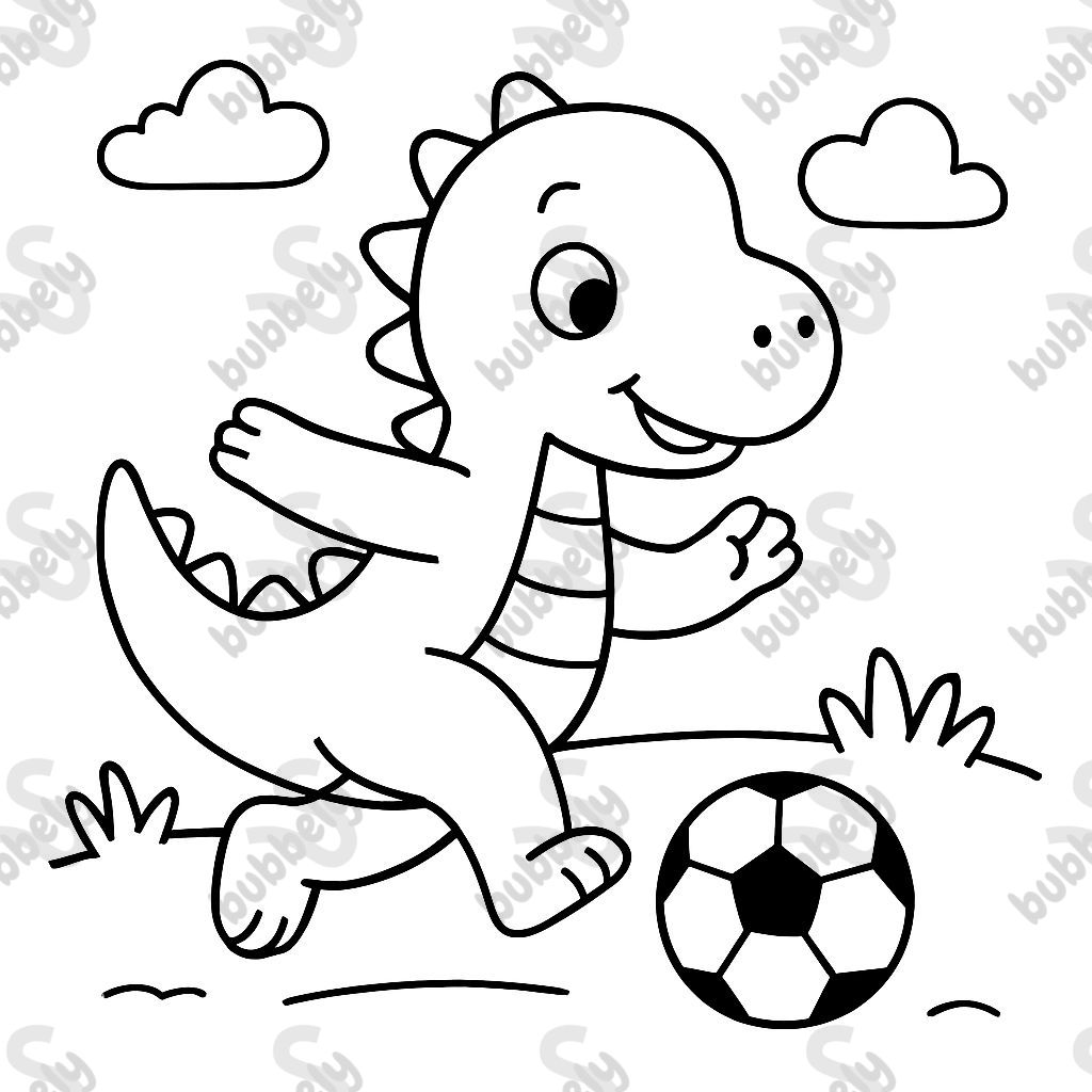 un dinosaurio jugando al fútbol un dinosaurio jugando al fútbol