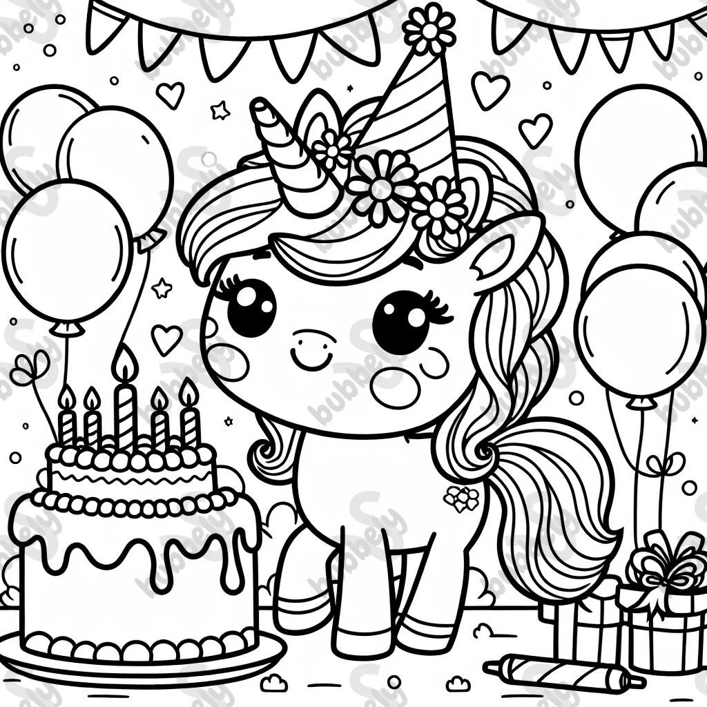 una fiesta de cumpleaños de unicornio una fiesta de cumpleaños de unicornio