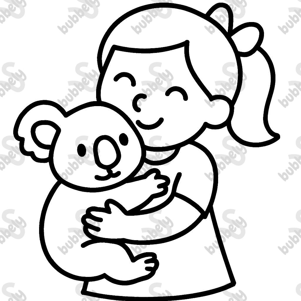 A koala on a girl's arm A koala on a girl's arm