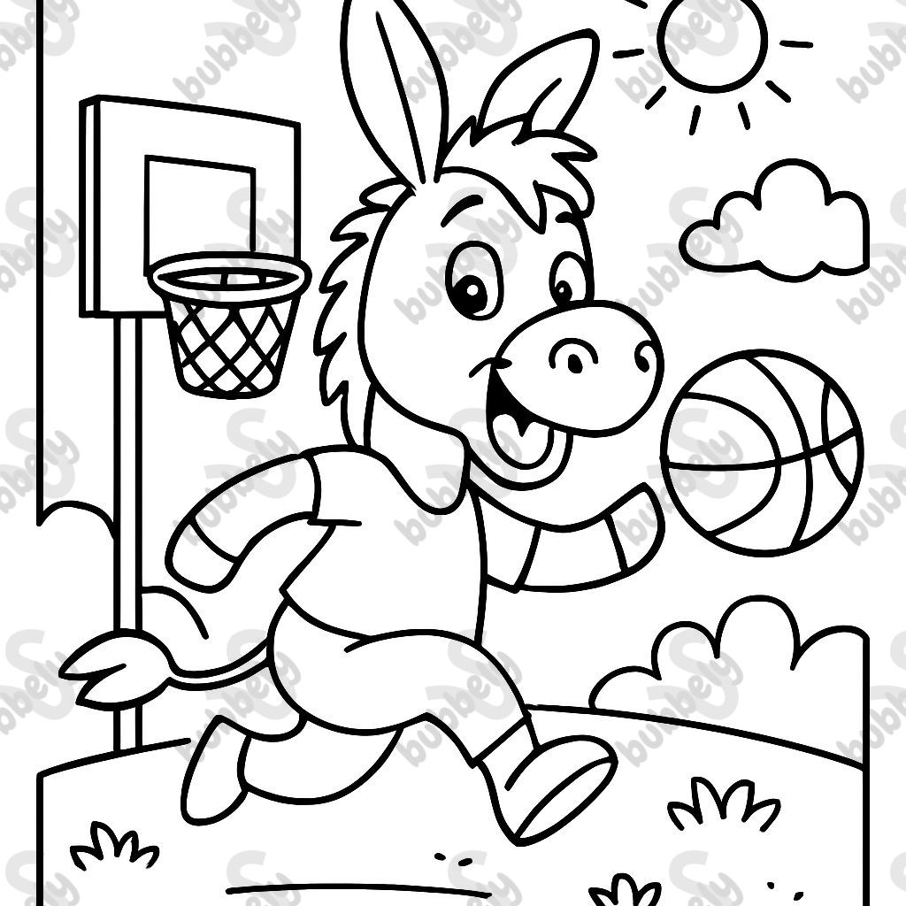 A donkey playing basketball A donkey playing basketball