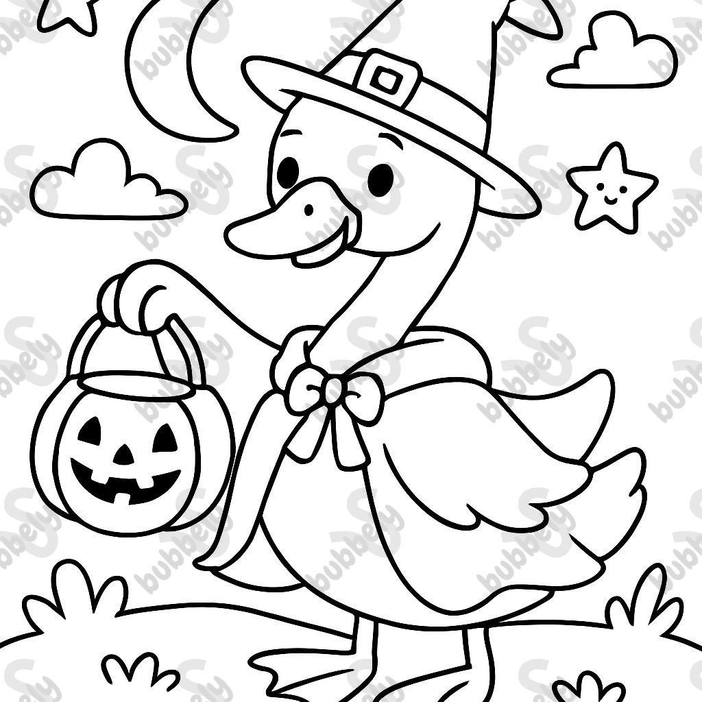 A swan dressed up for Halloween. A swan dressed up for Halloween.