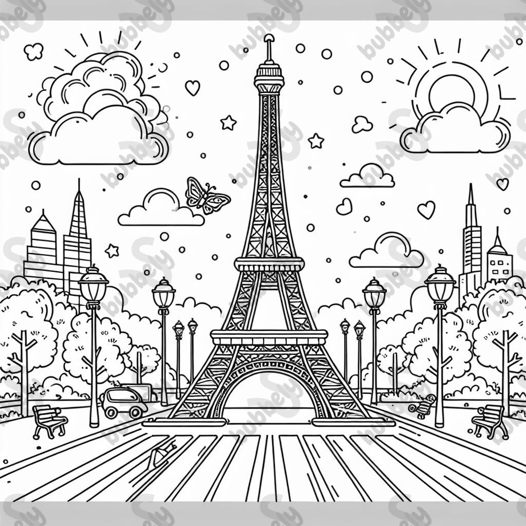 Den Eiffelturm in Paris