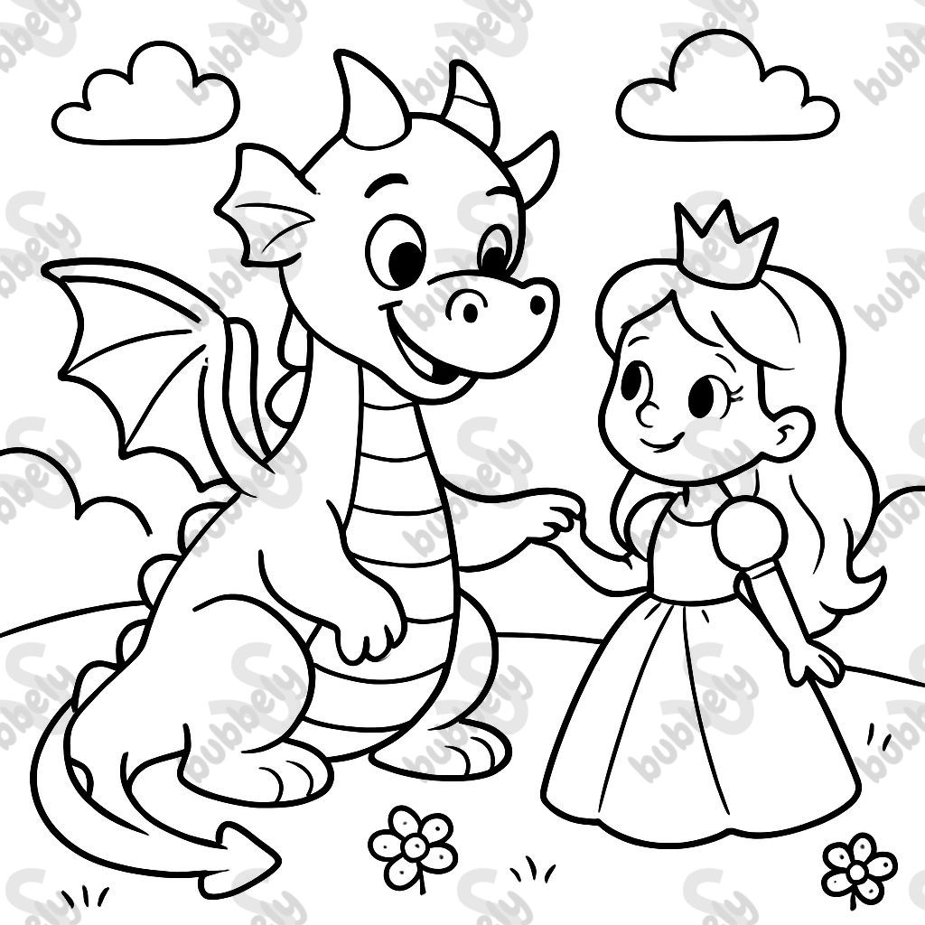 FRIENDLY DRAGON AND PRINCESS FRIENDLY DRAGON AND PRINCESS