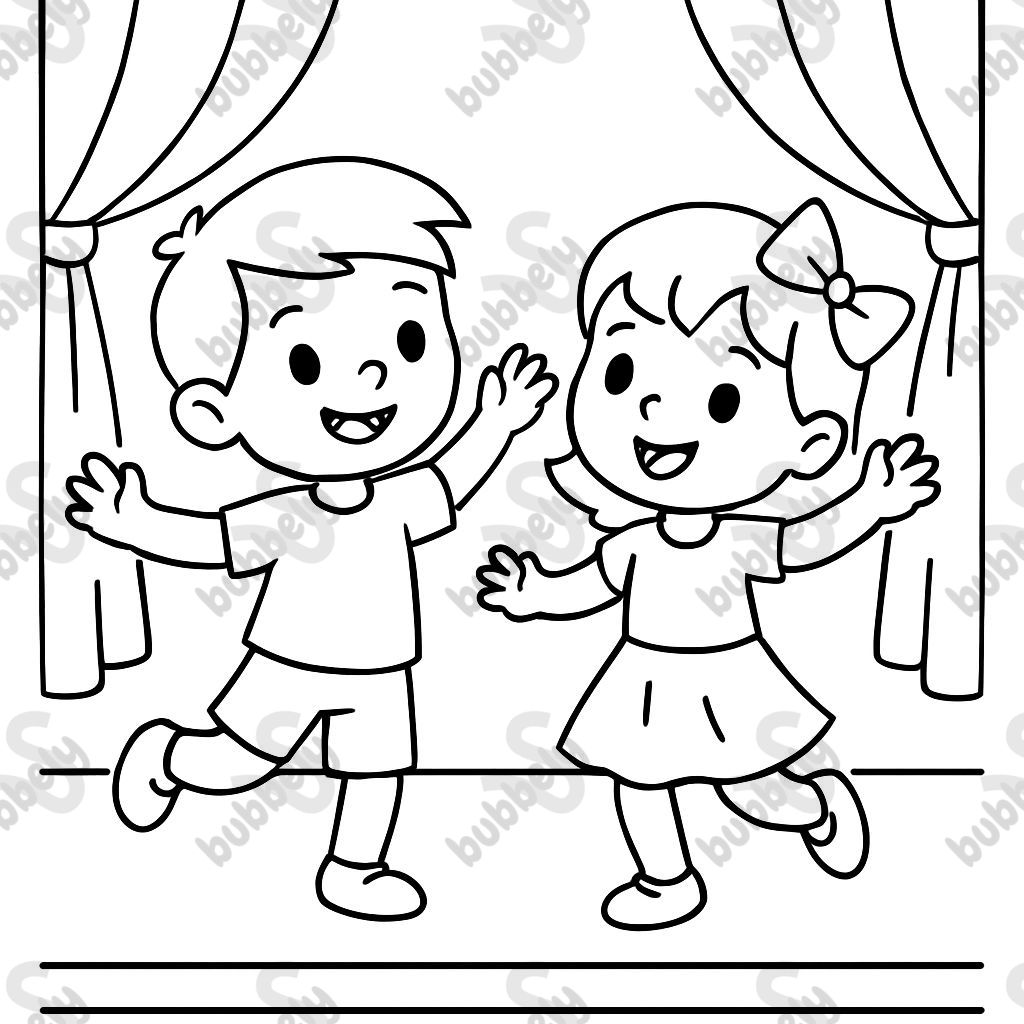 Kids dancing on stage Kids dancing on stage