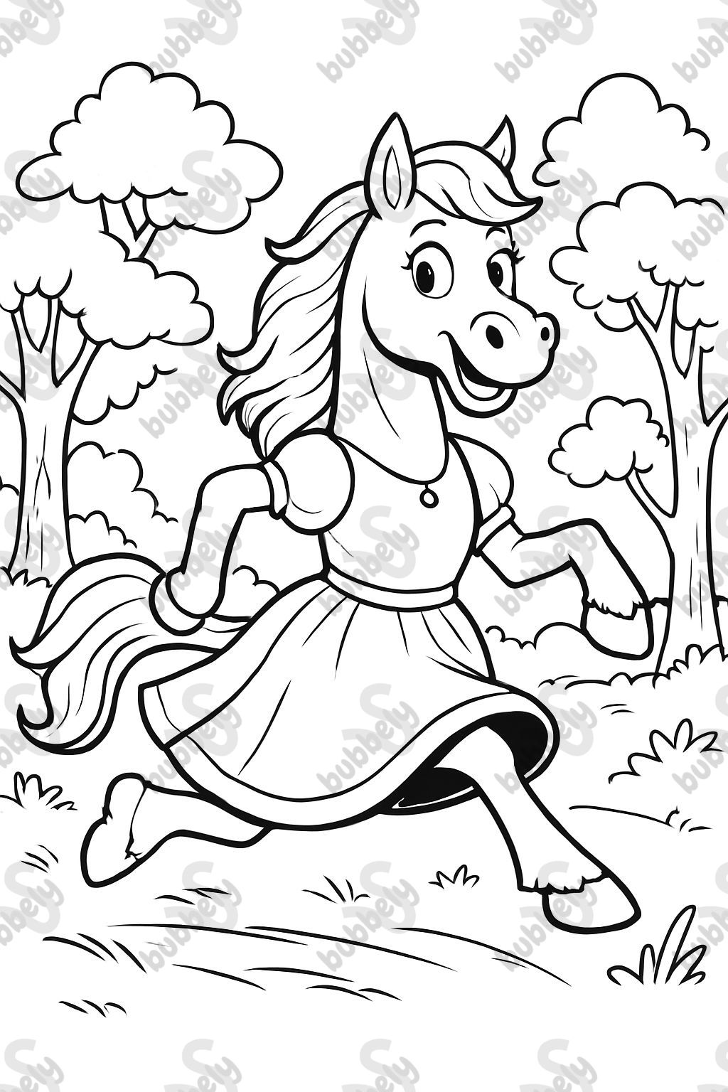 A horse with a dress A horse with a dress