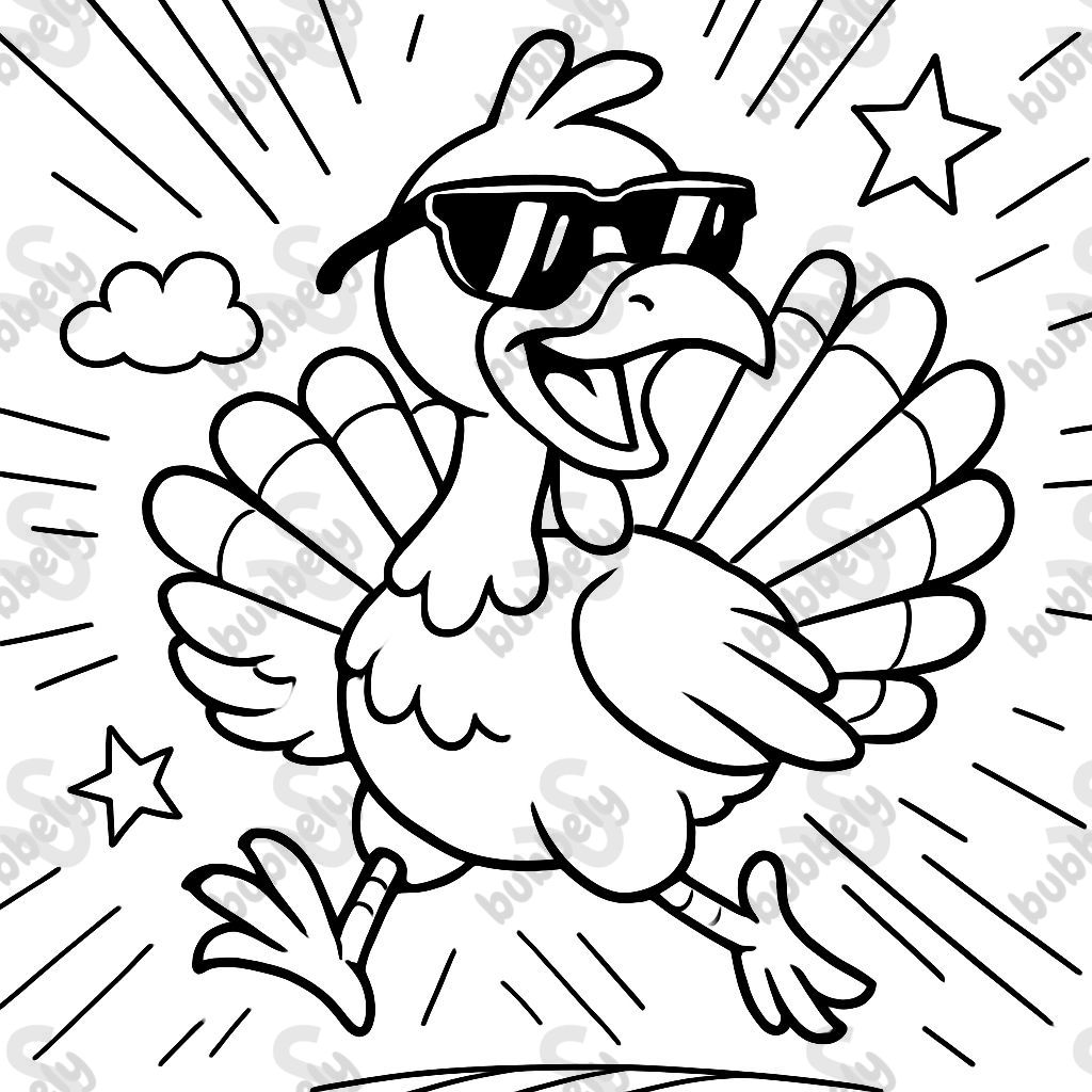 Un pavo con gafas de sol Un pavo con gafas de sol