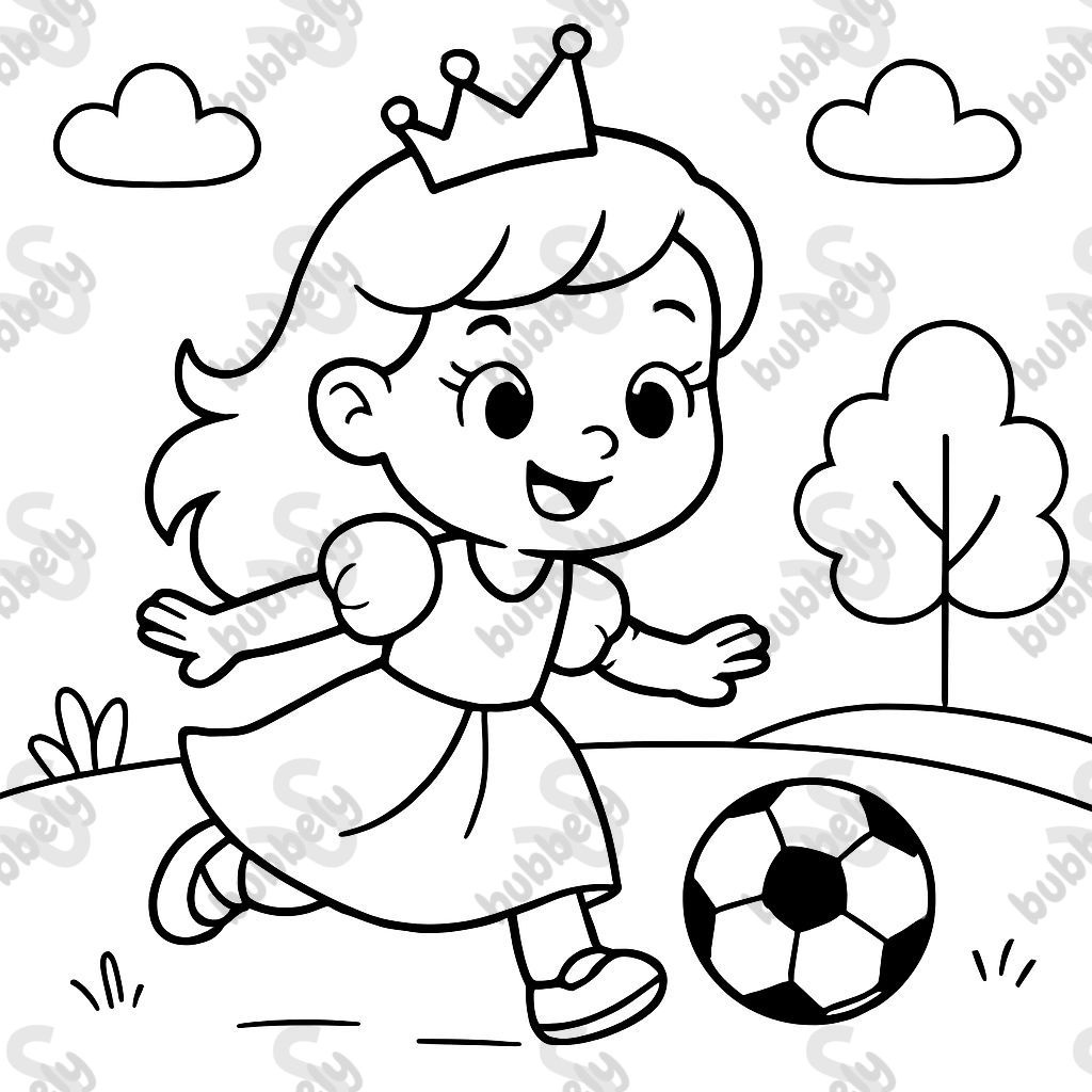 Eine Prinzessin, die Fußball spielt. Eine Prinzessin, die Fußball spielt.
