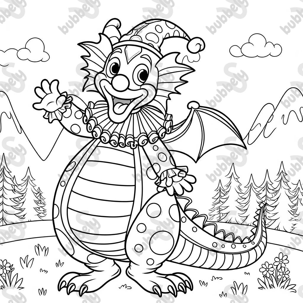 Ei drache als clown