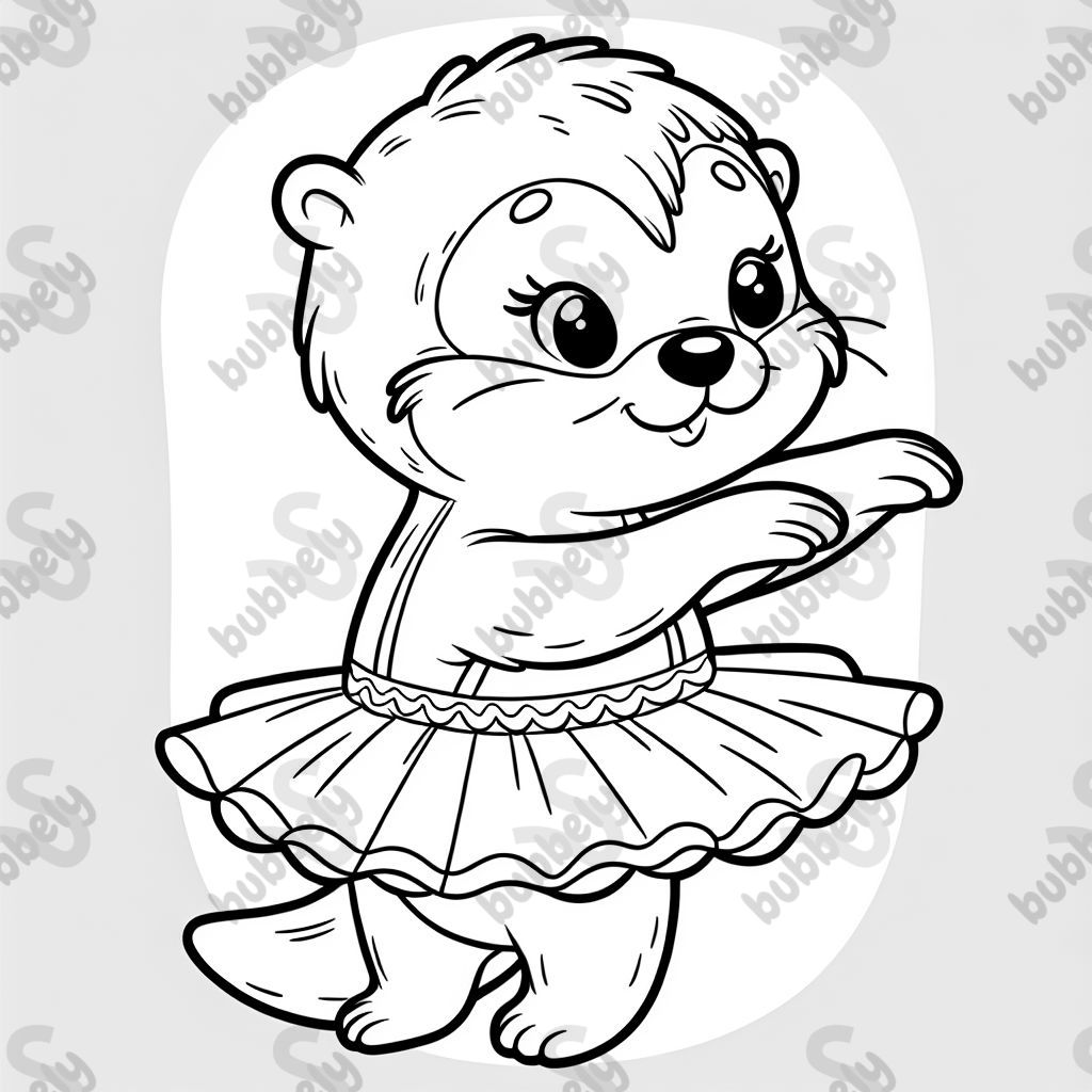cute otter ballerina cute otter ballerina
