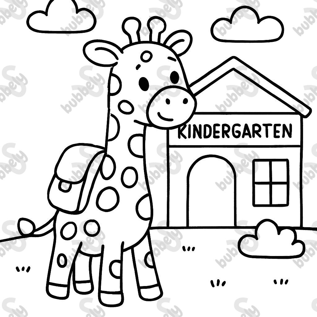 Giraffe in kindergarten Giraffe in kindergarten