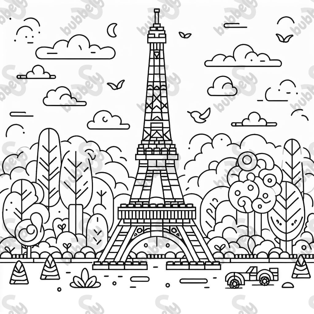 Torre Eiffel hecha de lego