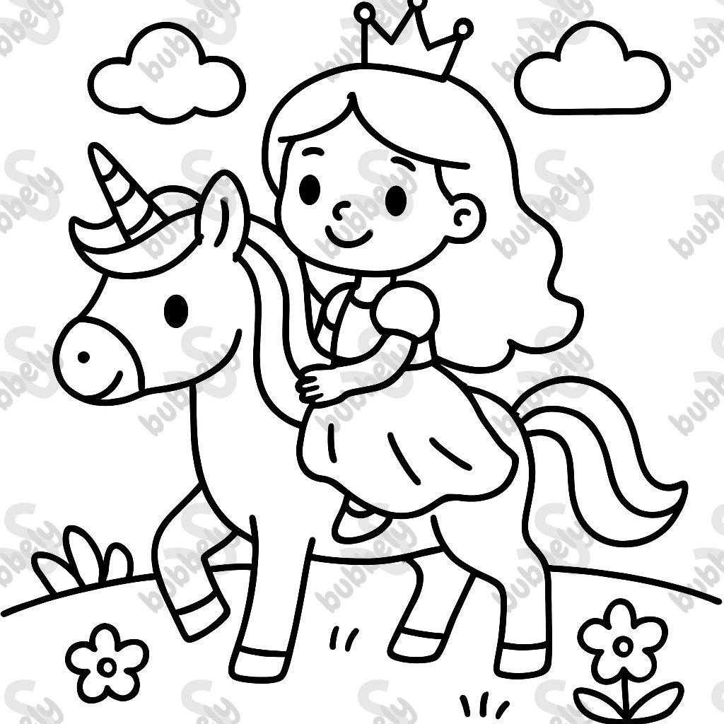 A princess sitting on a unicorn A princess sitting on a unicorn