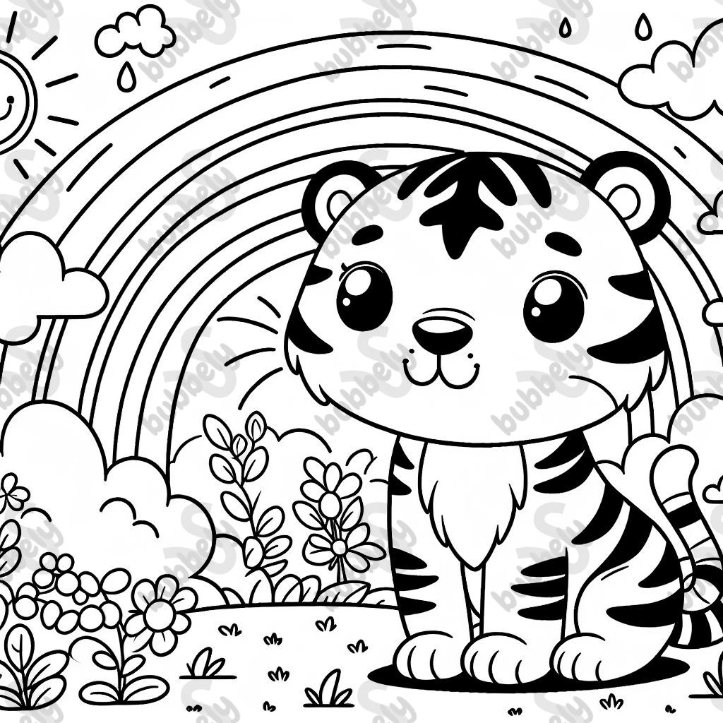 un tigre et un arc-en-ciel un tigre et un arc-en-ciel