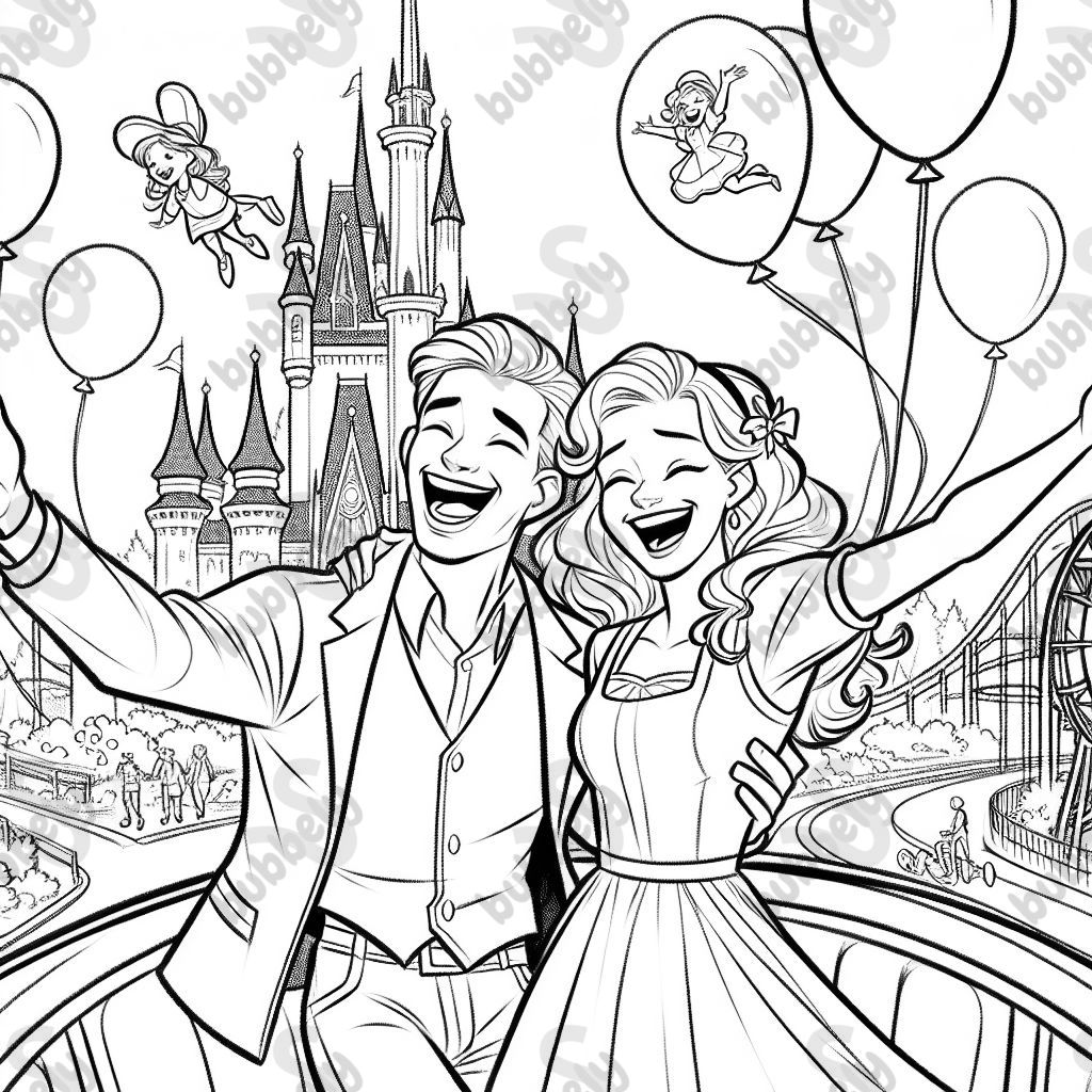 Just a Guy and a Girl partying at Disneyland