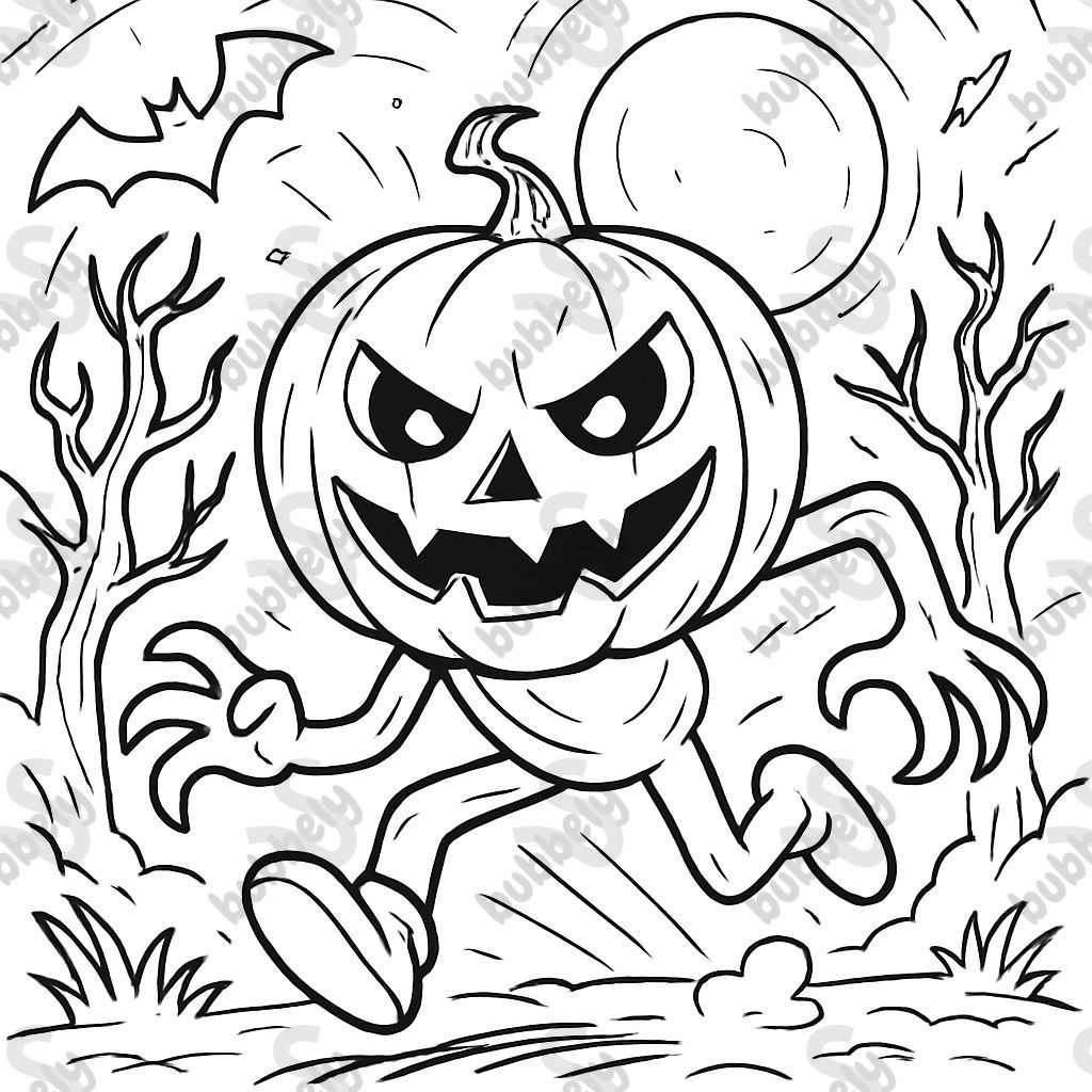 Une citrouille effrayante Une citrouille effrayante