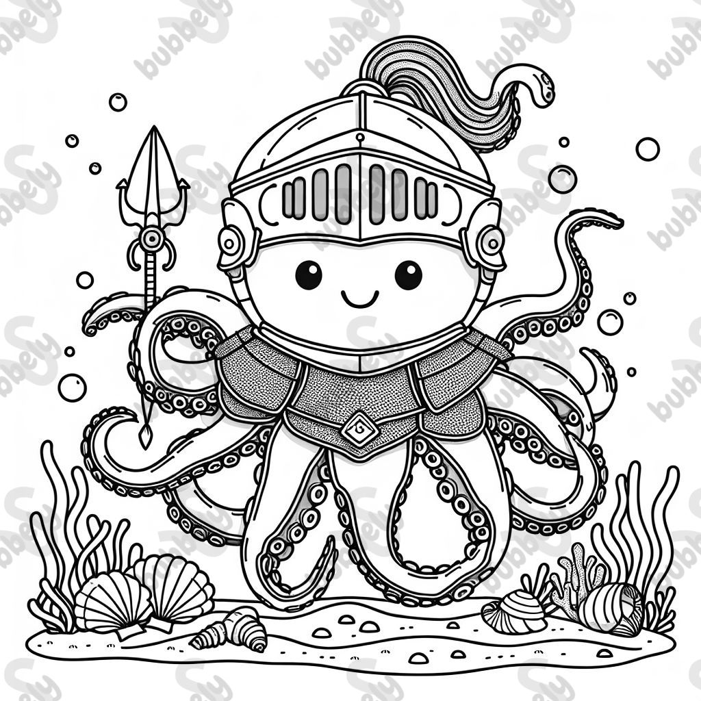 An Octopus in Knight armor An Octopus in Knight armor
