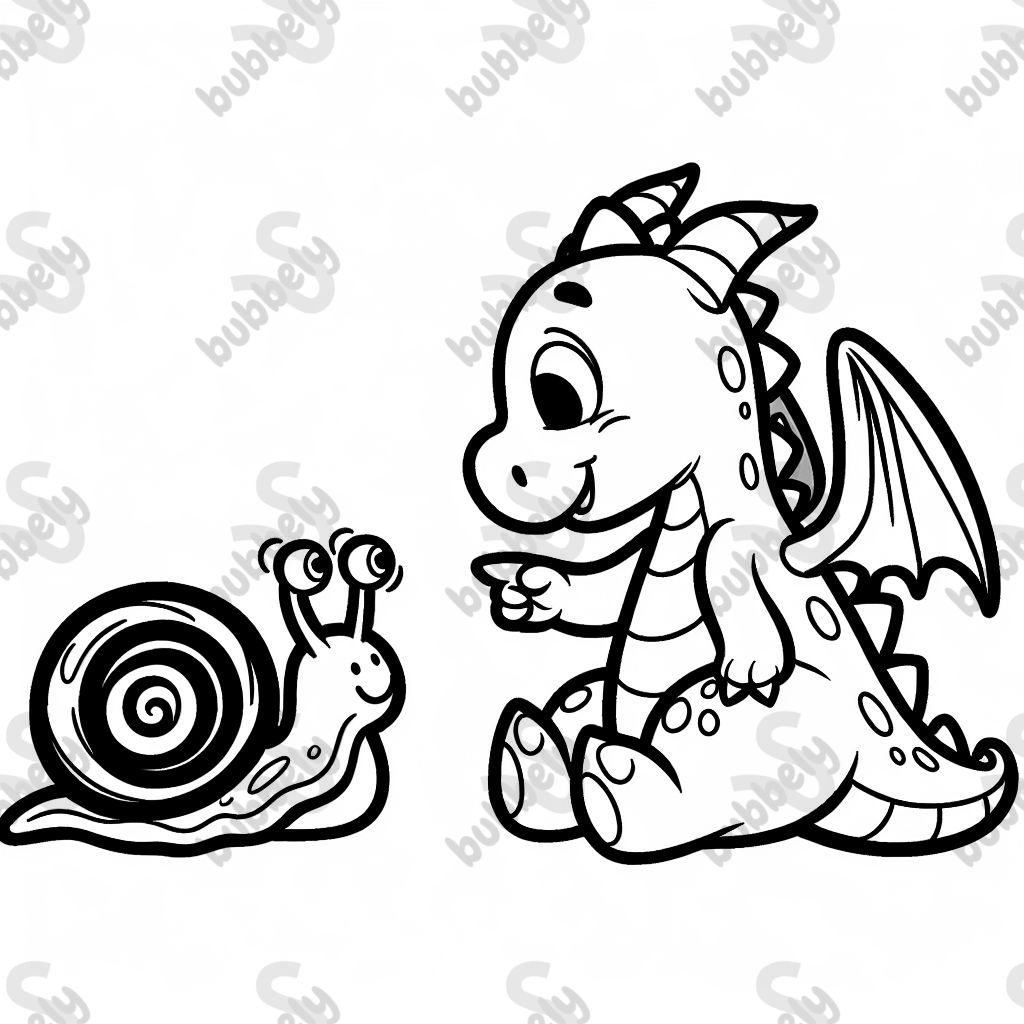 Drache mit einer schnecke Drache mit einer schnecke