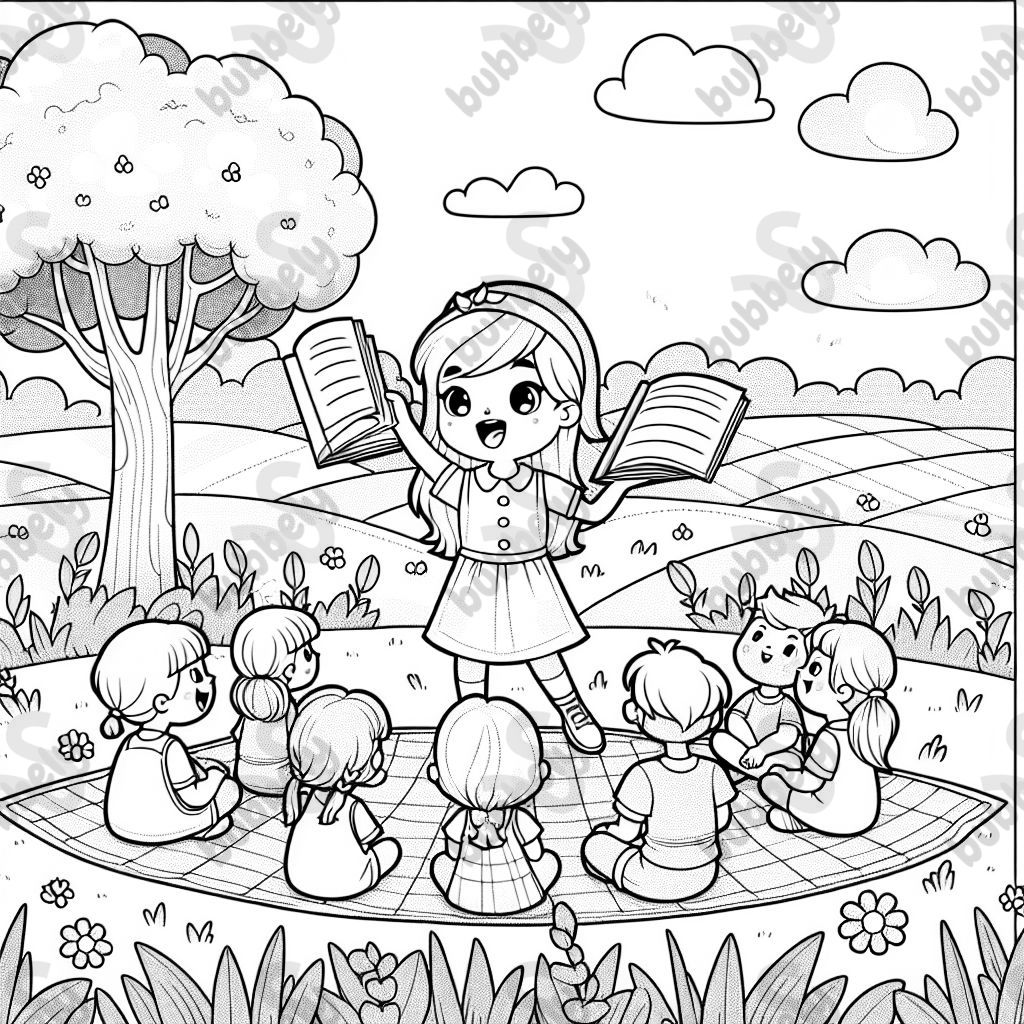 Une fille lisant une enseignante. Une fille lisant une enseignante.